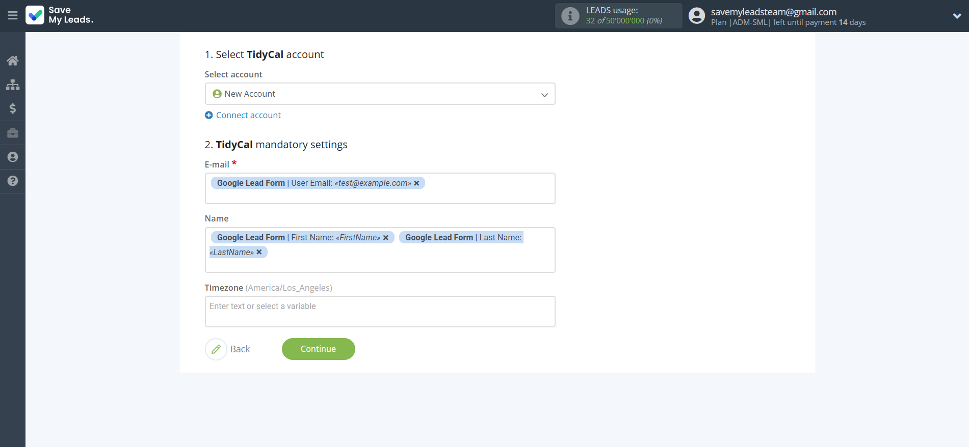 How to Connect Google Lead Form with TidyCal Create Contacts | Assigning fields