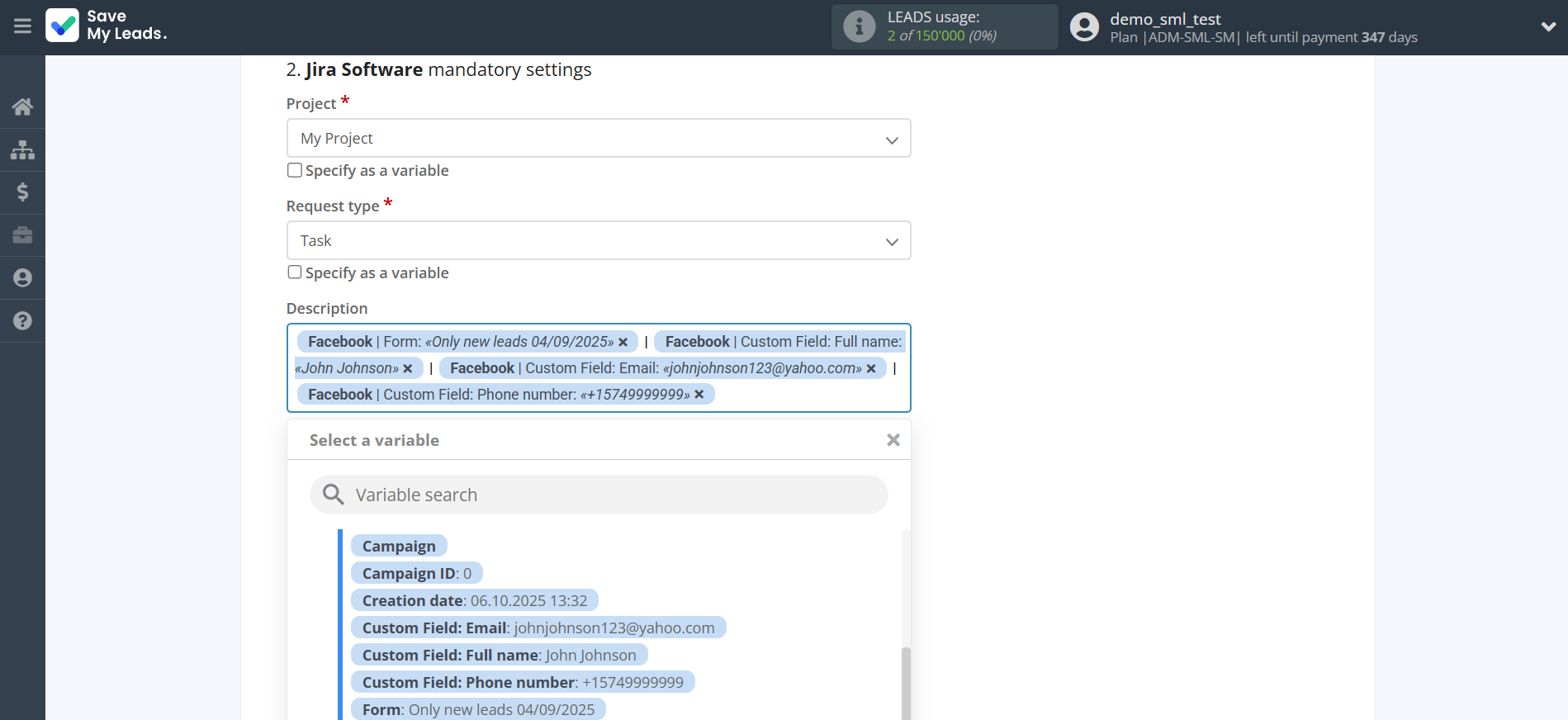 How to Connect Facebook with Jira Software | Assigning fields How to Connect Facebook with Jira Software | Assigning fields