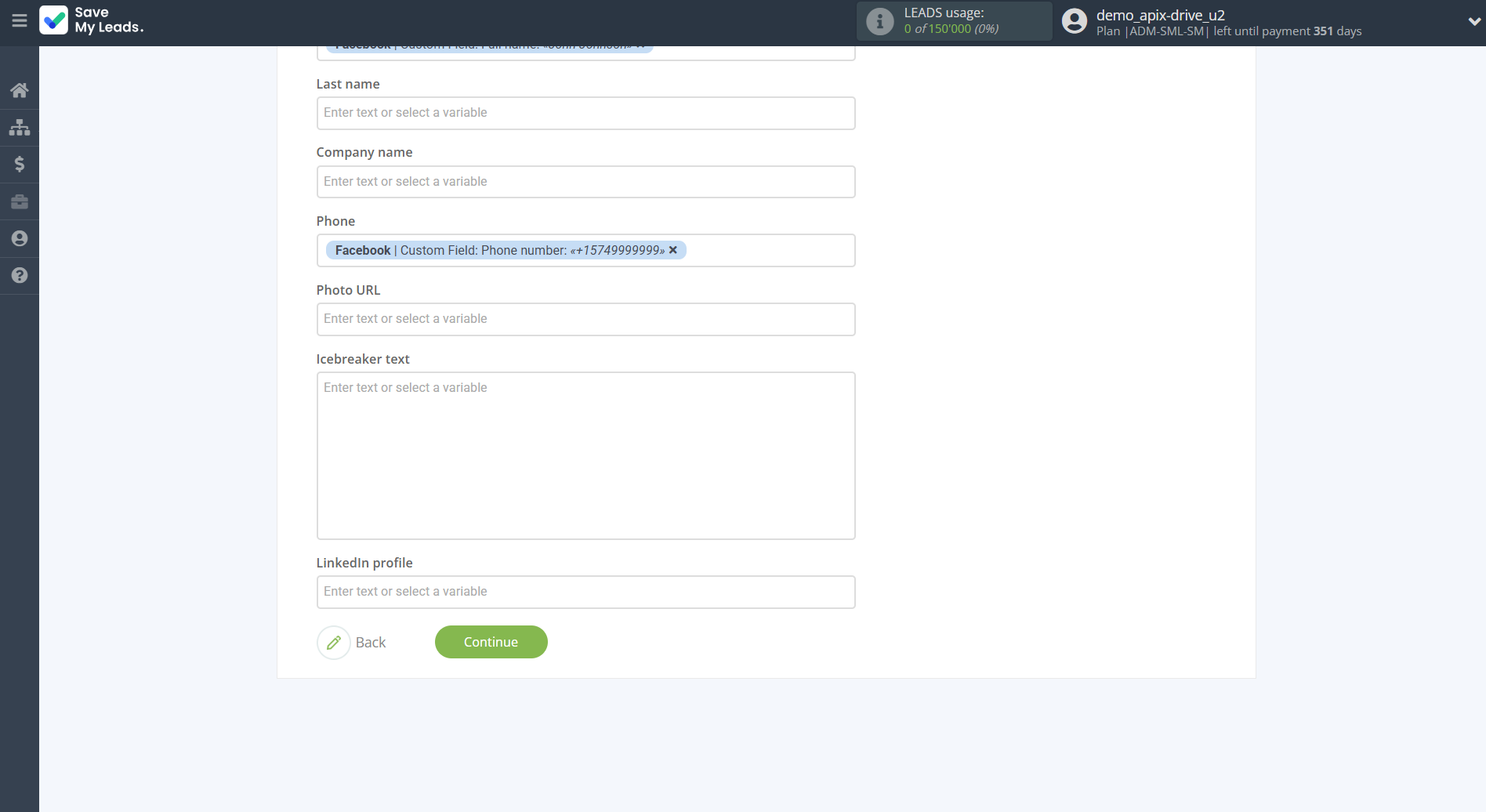 How to Connect Facebook with Lemlist | Assigning fields How to Connect Facebook with Lemlist | Assigning fields