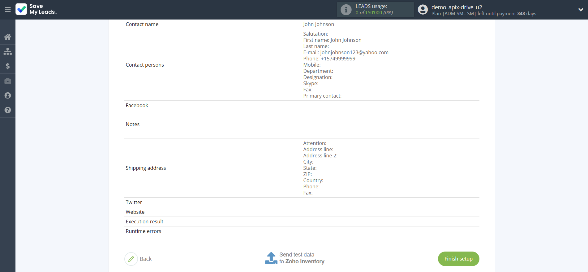 How to Connect Facebook with Zoho Inventory Create Contacts | Test data How to Connect Facebook with Zoho Inventory Create Contacts | Test data