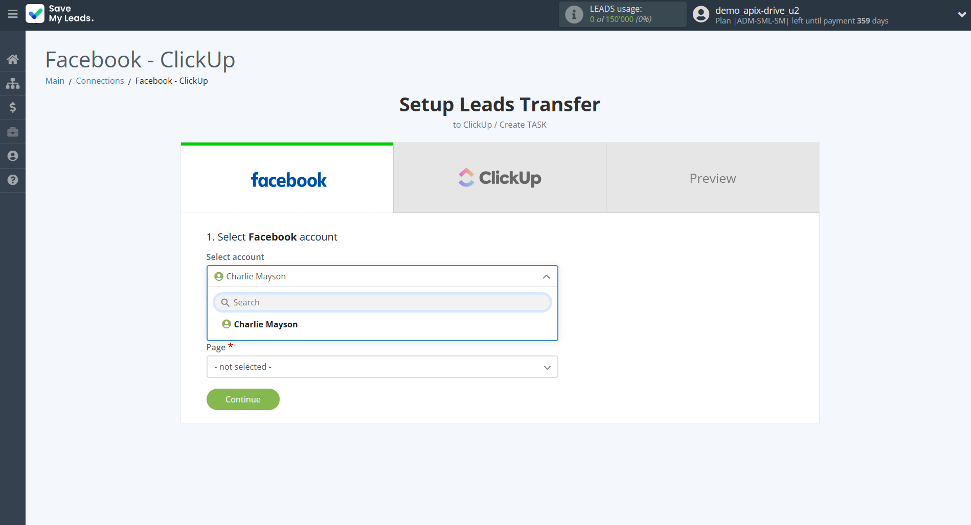 How to Connect Facebook with ClickUp | Data Source account connection How to Connect Facebook with ClickUp | Data Source account connection