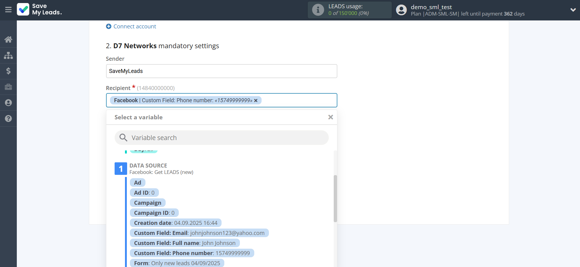 How to Connect Facebook with D7 Networks | Assigning fields How to Connect Facebook with D7 Networks | Assigning fields