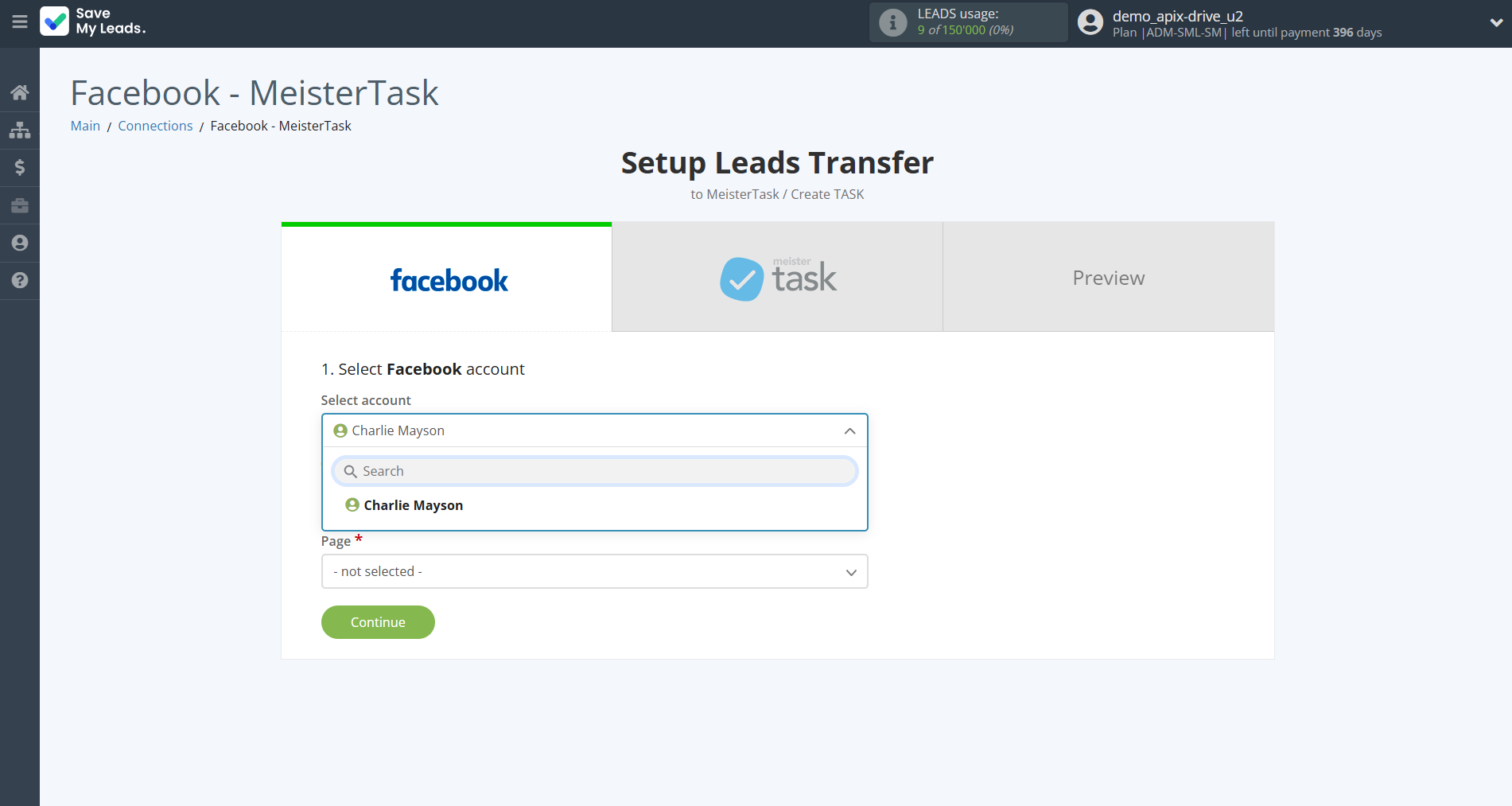 How to Connect TikTok with MeisterTask | Data Source account connection