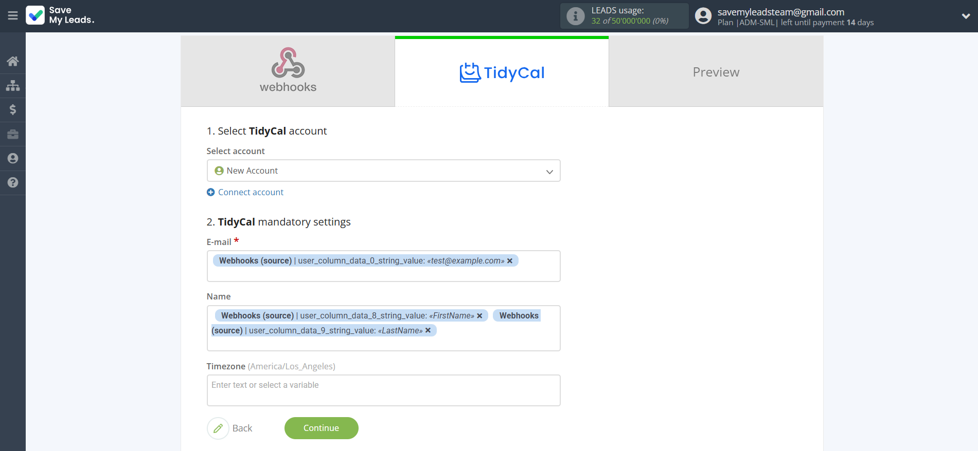 How to Connect Webhooks with TidyCal Create Contacts | Assigning fields