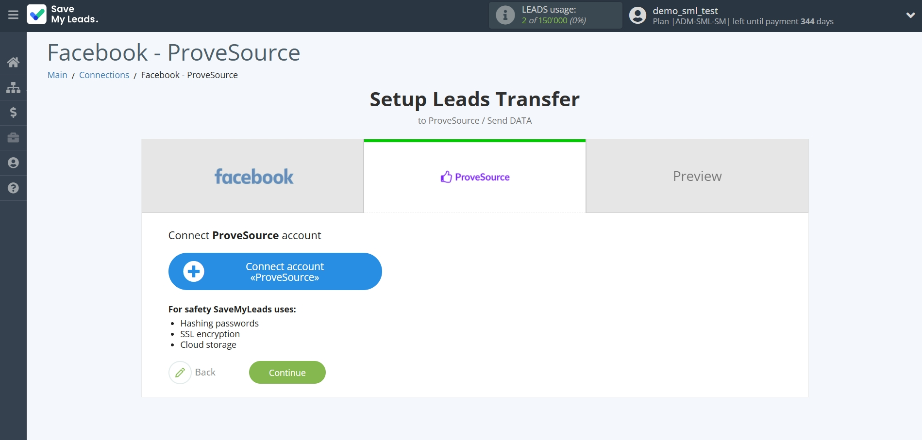 How to Connect Facebook  with ProveSource | Data Destination account connection
