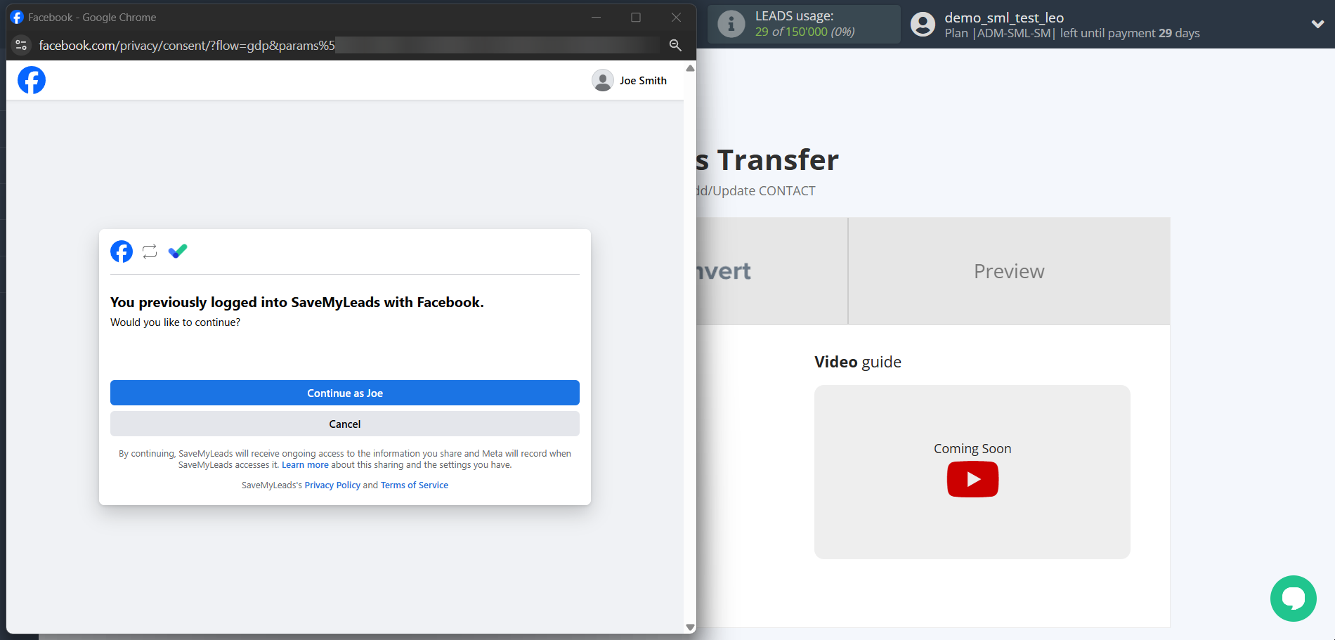 How to Connect Facebook with ConvesioConvert | Data Source account connection