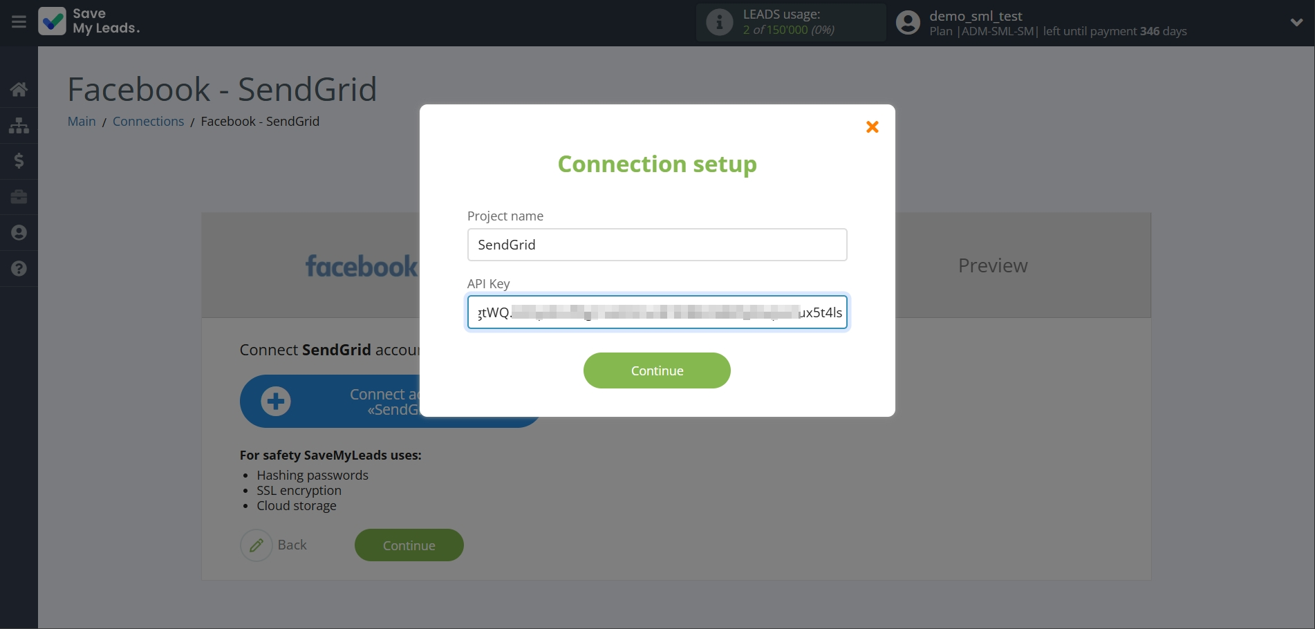 How to Connect Facebook with SendGrid | Data Destination account connection How to Connect Facebook with SendGrid | Data Destination account connection
