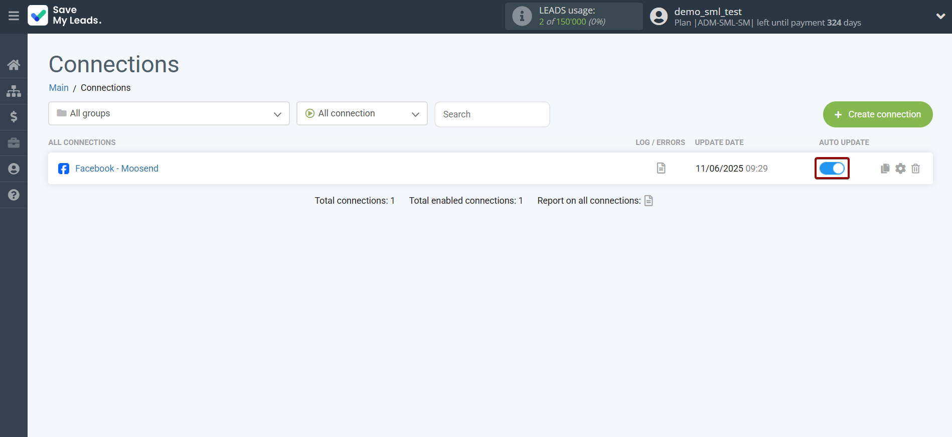 How to Connect Facebook with Moosend | Enable auto-update