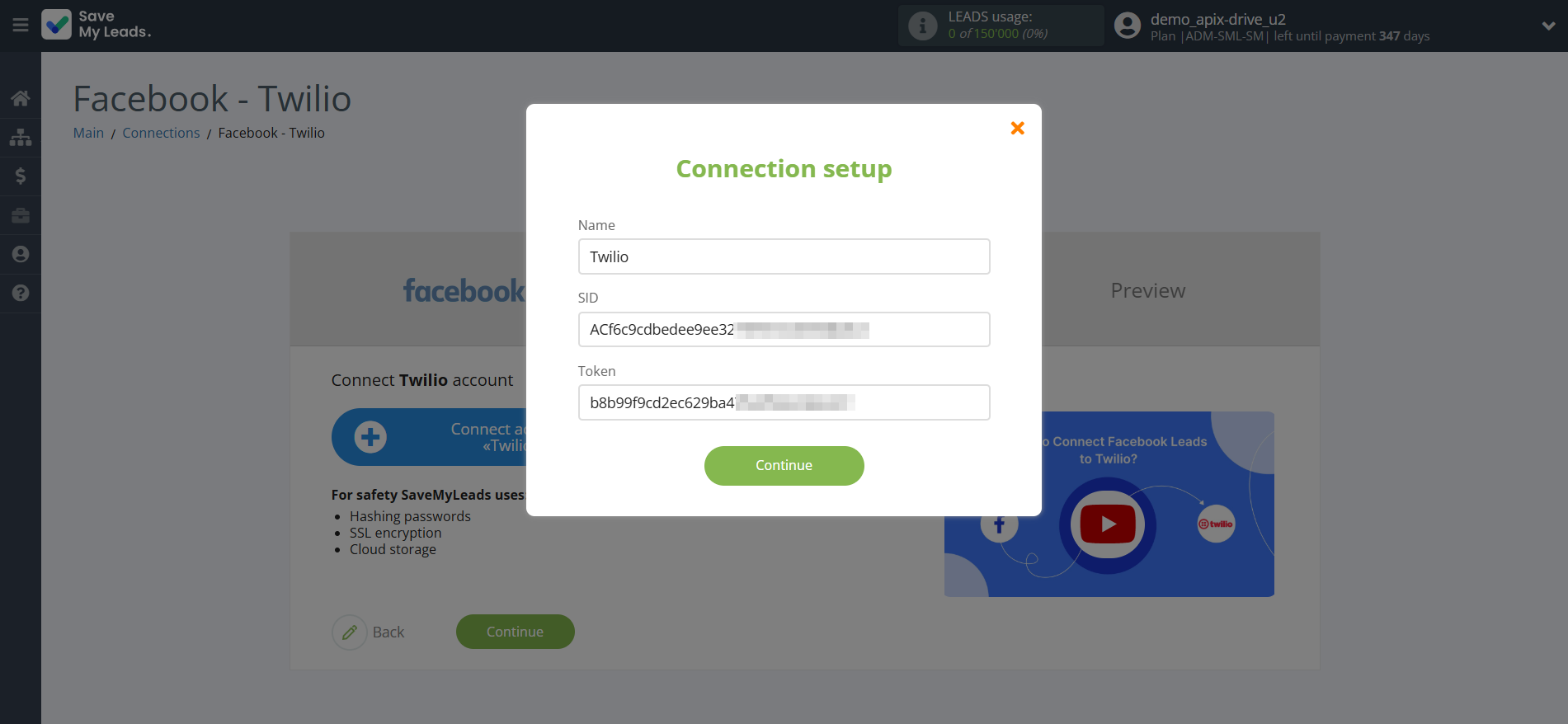 How to Connect Facebook with Twilio | Data Destination account connection How to Connect Facebook with Twilio | Data Destination account connection