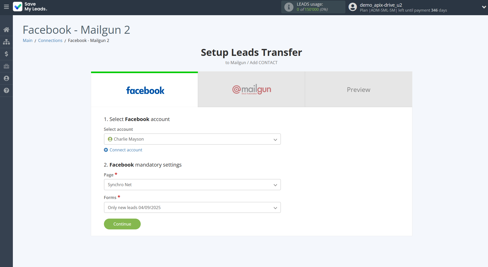 How to Connect Facebook with Mailgun | Data Source account connection How to Connect Facebook with Mailgun | Data Source account connection