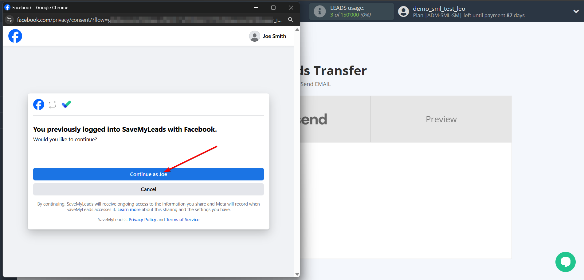 How to Connect Facebook with Resend | Data Source account connection