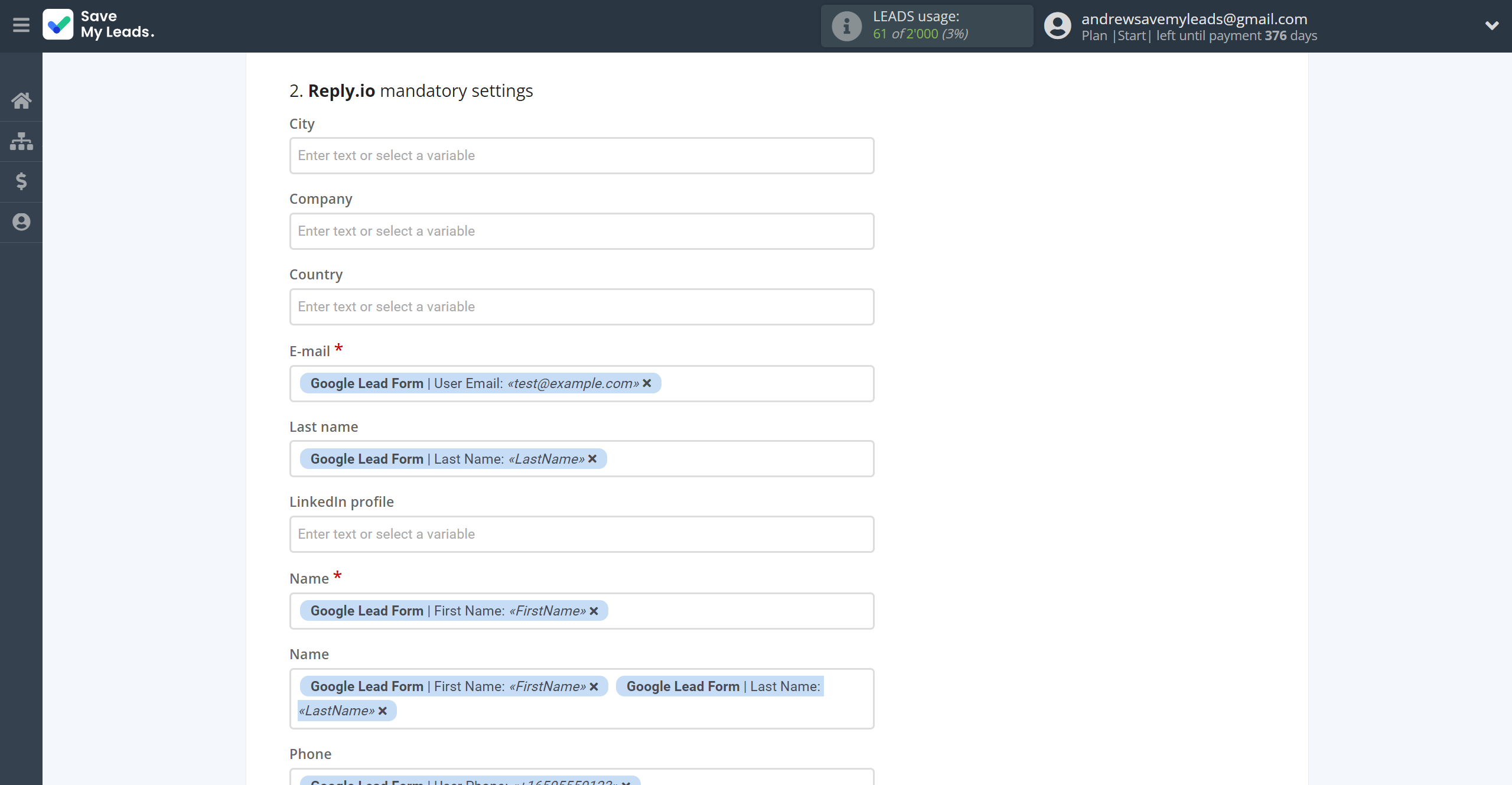 How to Connect Google Lead Form with Reply.io | Assigning fields How to Connect Google Lead Form with Reply.io | Assigning fields