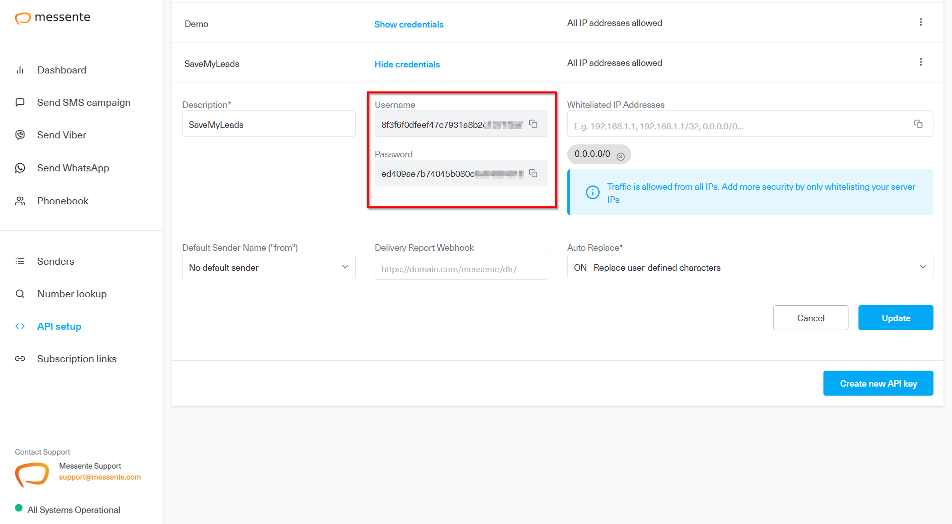 How to Connect Facebook with Messente | Data Destination account connection