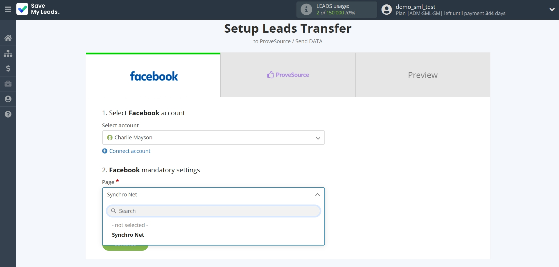 How to Connect Facebook with ProveSource | Data Source account connection