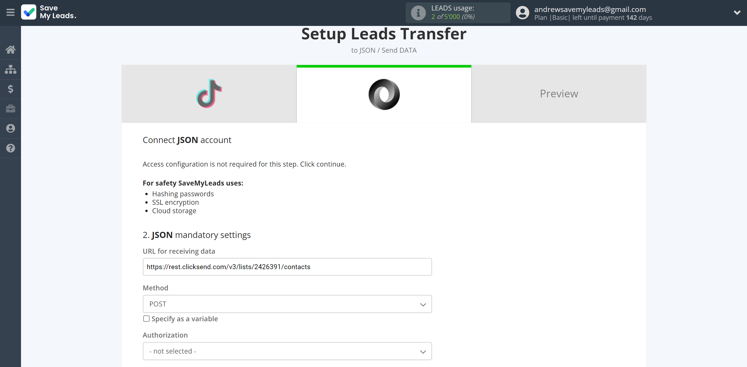 How to Connect TikTok with JSON | Editing settings How to Connect TikTok with JSON | Editing settings