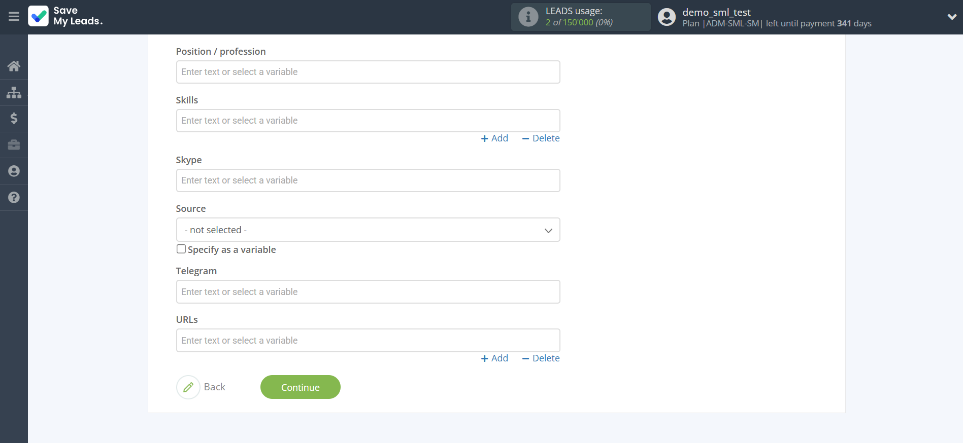 How to Connect Facebook with PeopleForce Add Candidate | Assigning fields