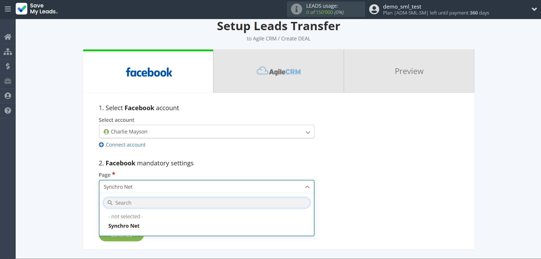 How to Connect Facebook with AgileCRM Create Deal | Data Source account connection How to Connect Facebook with AgileCRM Create Deal | Data Source account connection