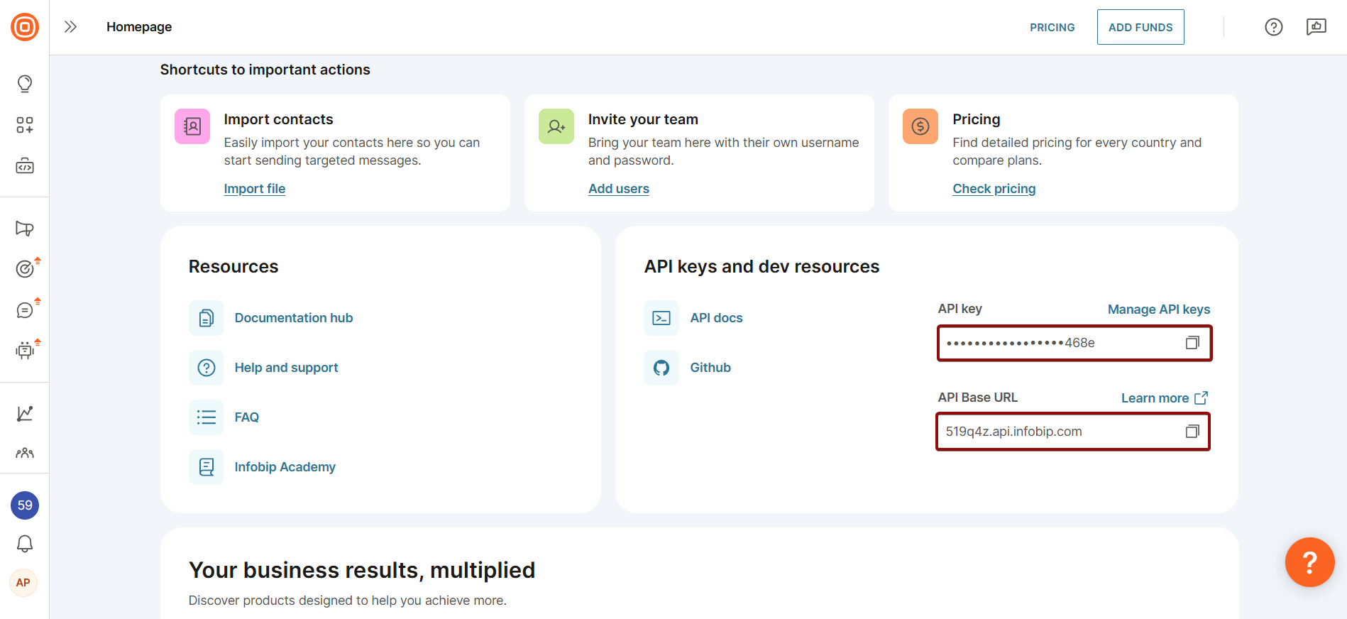 How to Connect Facebook with Infobip | Data Destination account connection