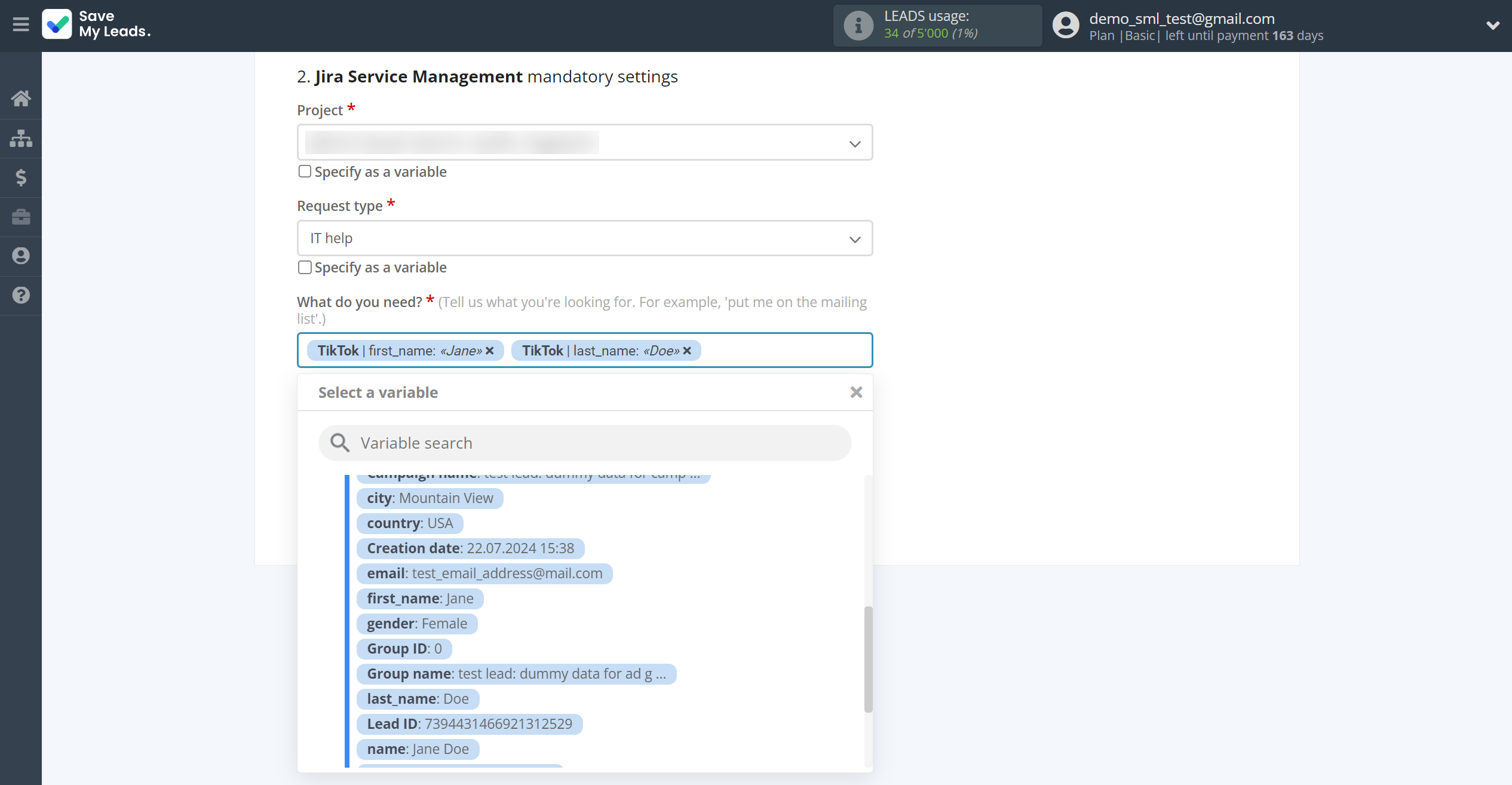 How to Connect TikTok with Jira Service Management | Assigning fields How to Connect TikTok with Jira Service Management | Assigning fields
