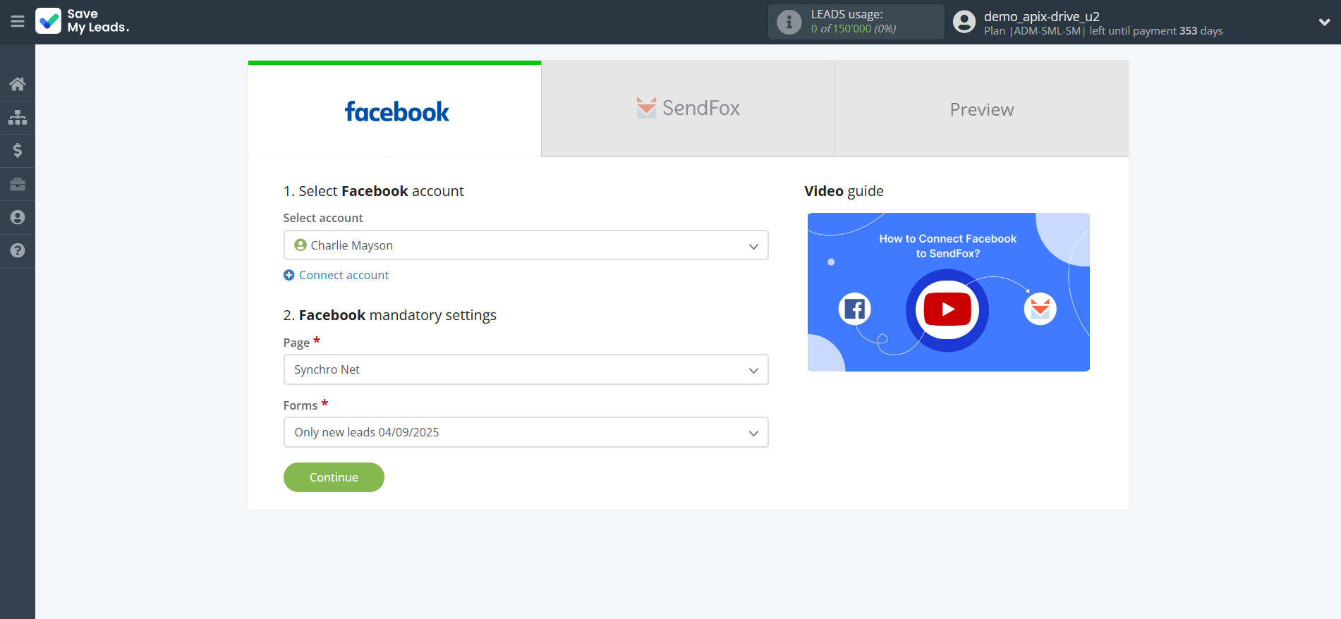 How to Connect Facebook with SendFox | Data Source account connection How to Connect Facebook with SendFox | Data Source account connection