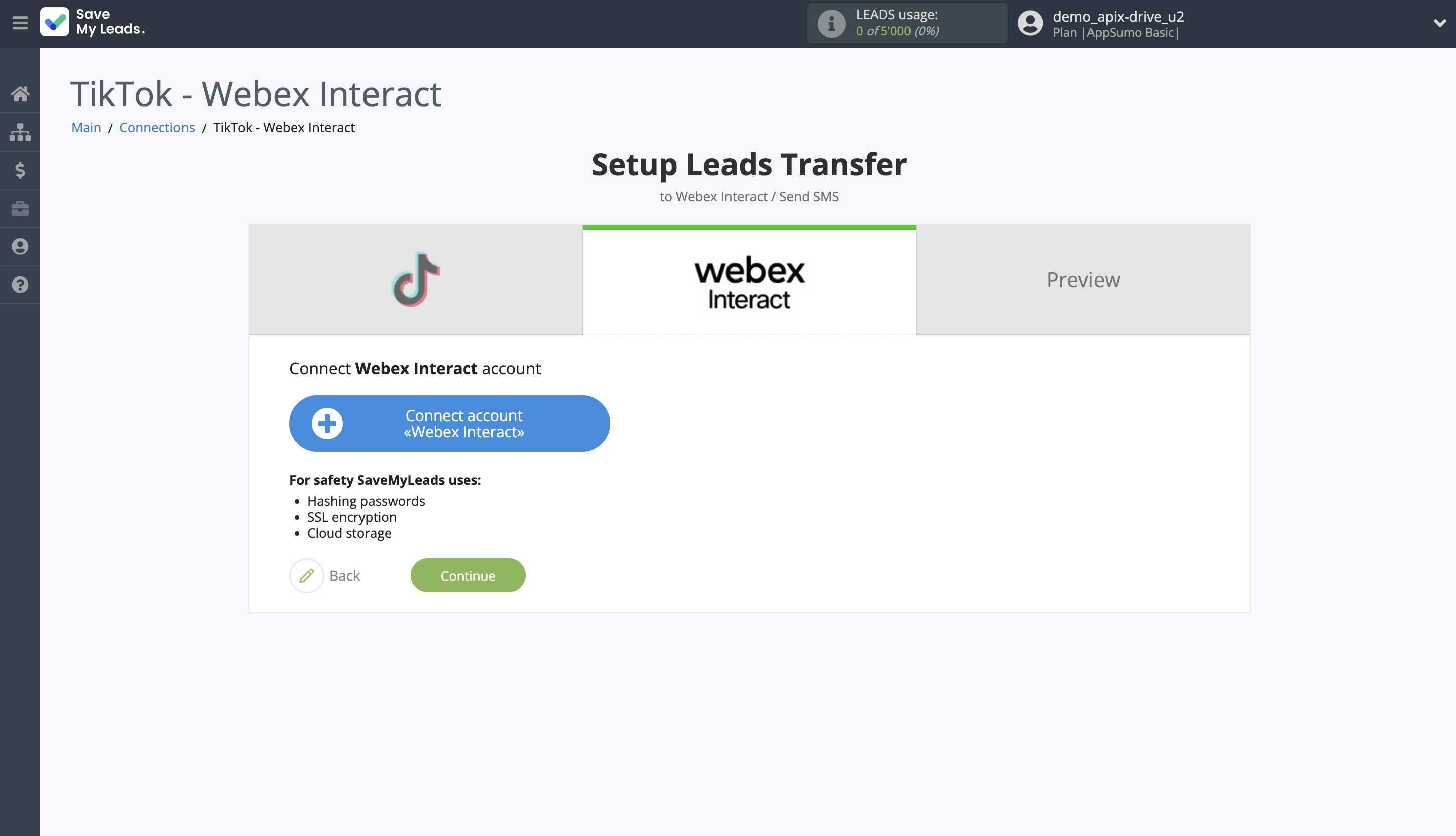 How to Connect TikTok with Webex Interact | Data Destination account connection How to Connect TikTok with Webex Interact | Data Destination account connection