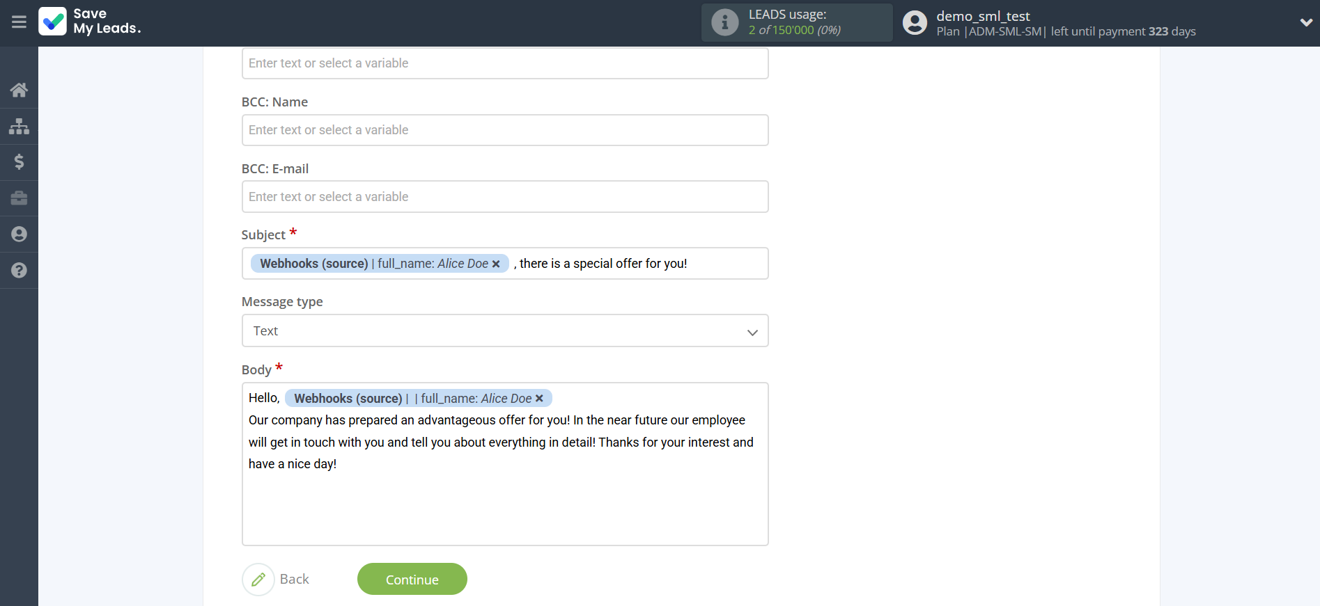 How to Connect Webhooks with Gmail | Assigning fields