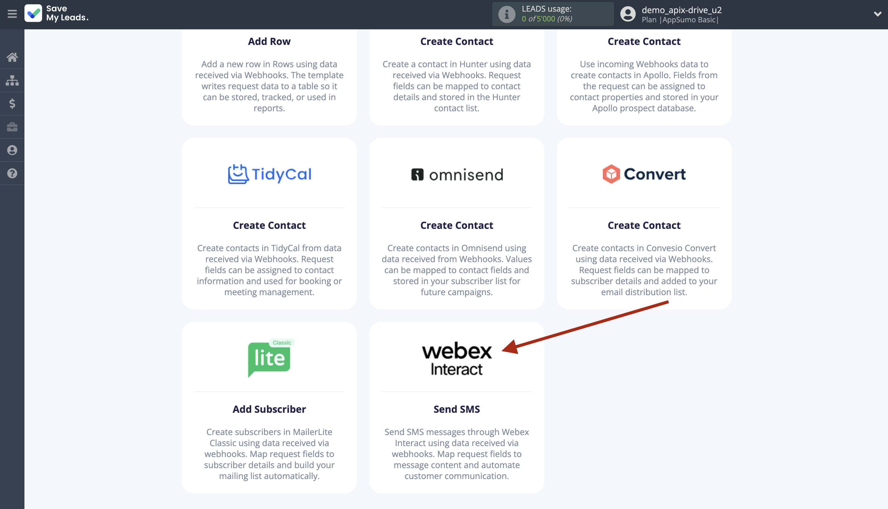 How to Connect Webhooks with Webex Interact | Data Destination system selection How to Connect Webhooks with Webex Interact | Data Destination system selection