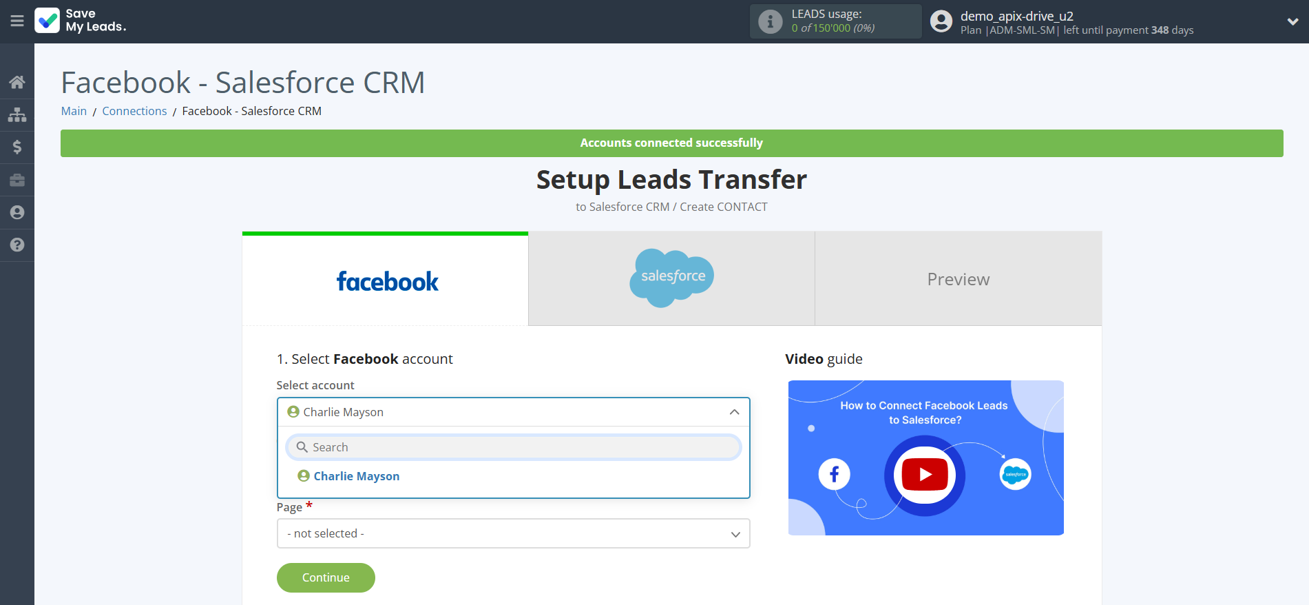How to Connect Facebook with Salesforce CRM Create Contacts | Data Source account selection How to Connect Facebook with Salesforce CRM Create Contacts | Data Source account selection