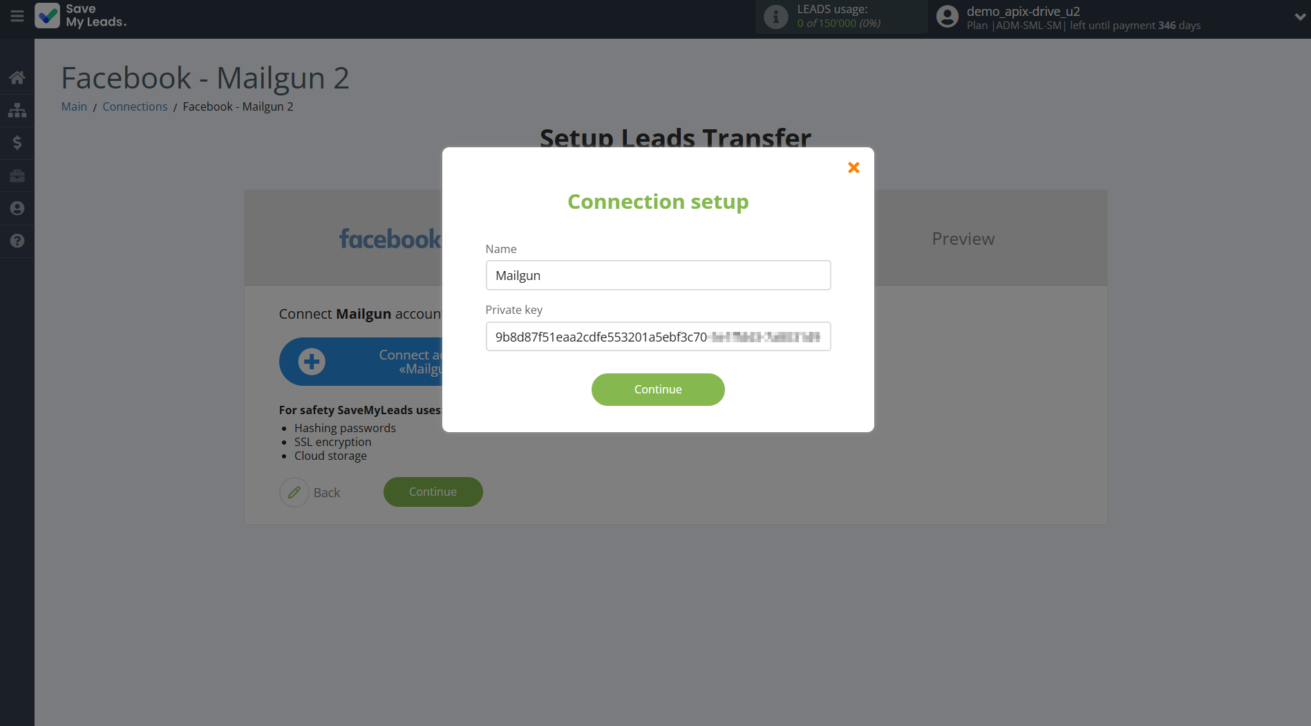 How to Connect Facebook with Mailgun | Data Destination account connection How to Connect Facebook with Mailgun | Data Destination account connection