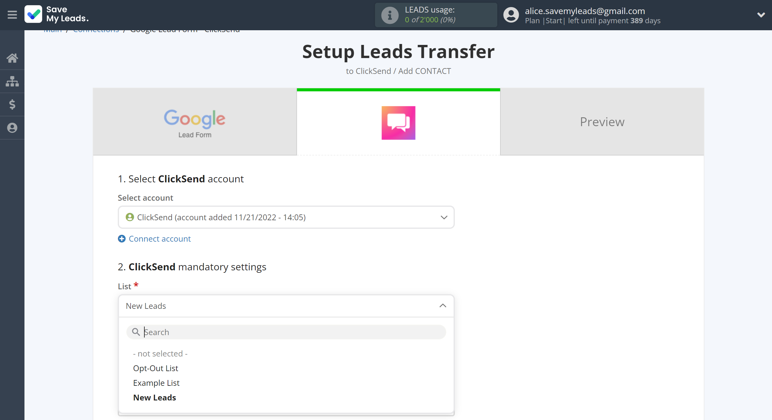 How to Connect Google Lead Form with ClickSend Add Contacts | Assigning fields How to Connect Google Lead Form with ClickSend Add Contacts | Assigning fields
