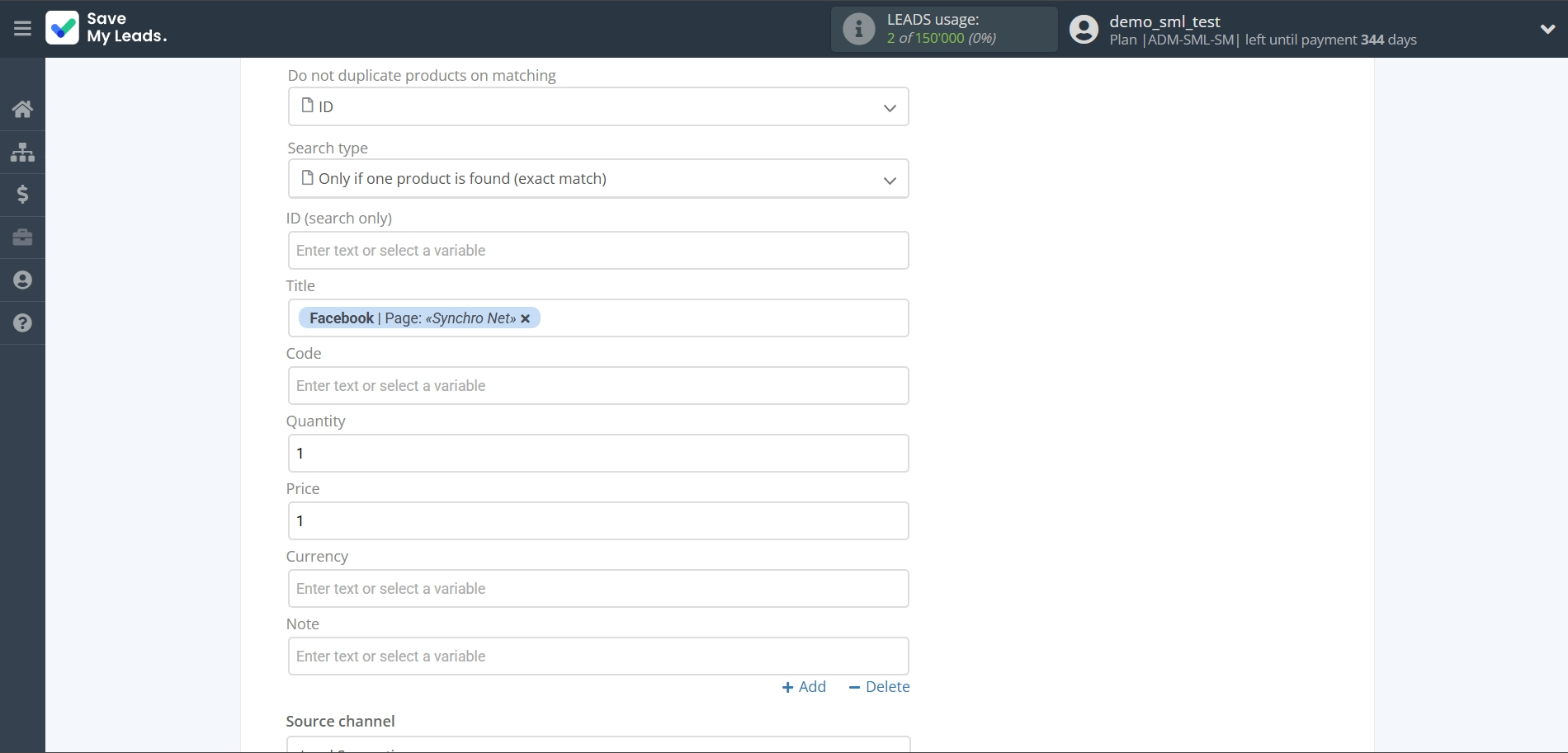 How to Connect Facebook with Pipedrive Create Deal | Assigning fields