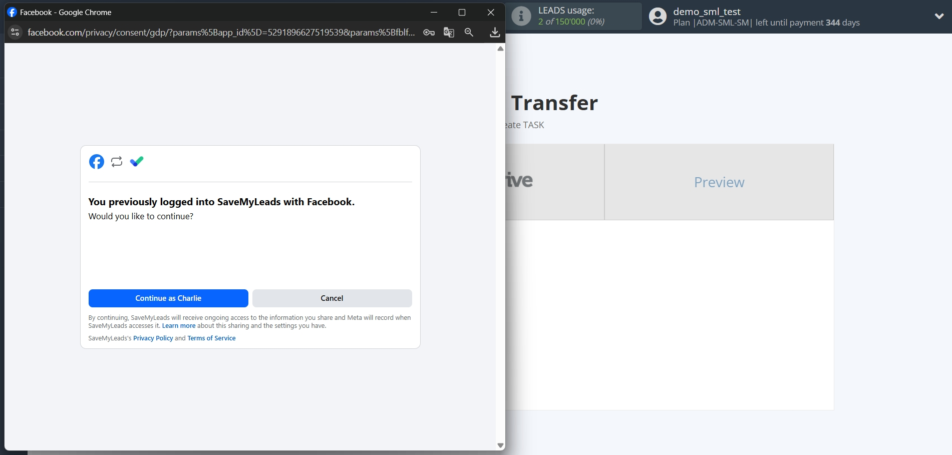 How to Connect Facebook with Pipedrive Create Task | Granting access