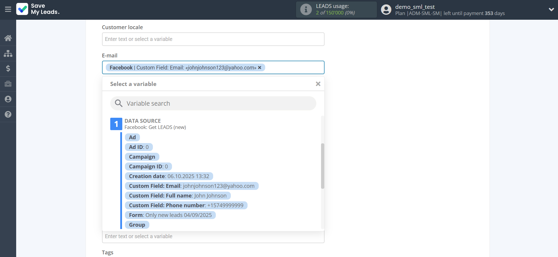 How to Connect Facebook with HelpCrunch Create Contacts | Assigning fields How to Connect Facebook with HelpCrunch Create Contacts | Assigning fields
