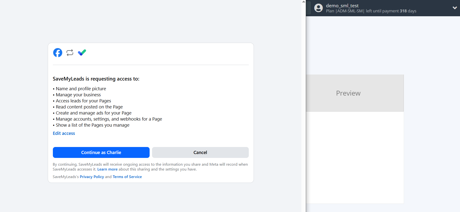 How to Connect Facebook with SMSGlobal | Data Source account connection