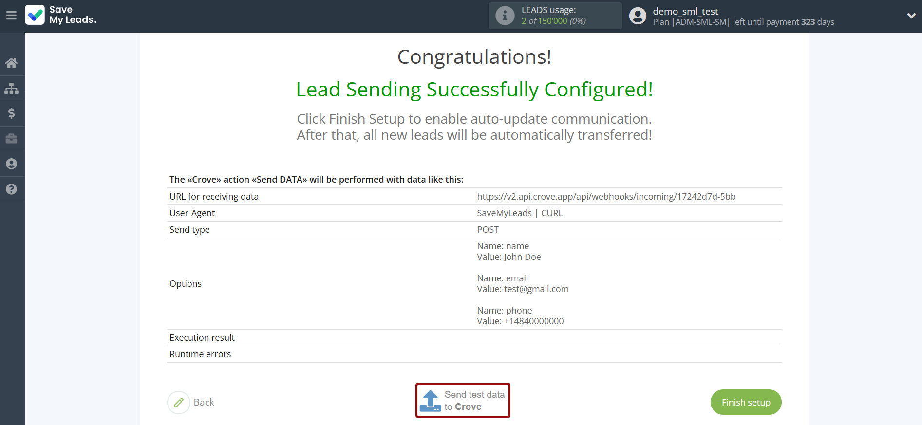 How to Connect Facebook with Crove | Assigning fields