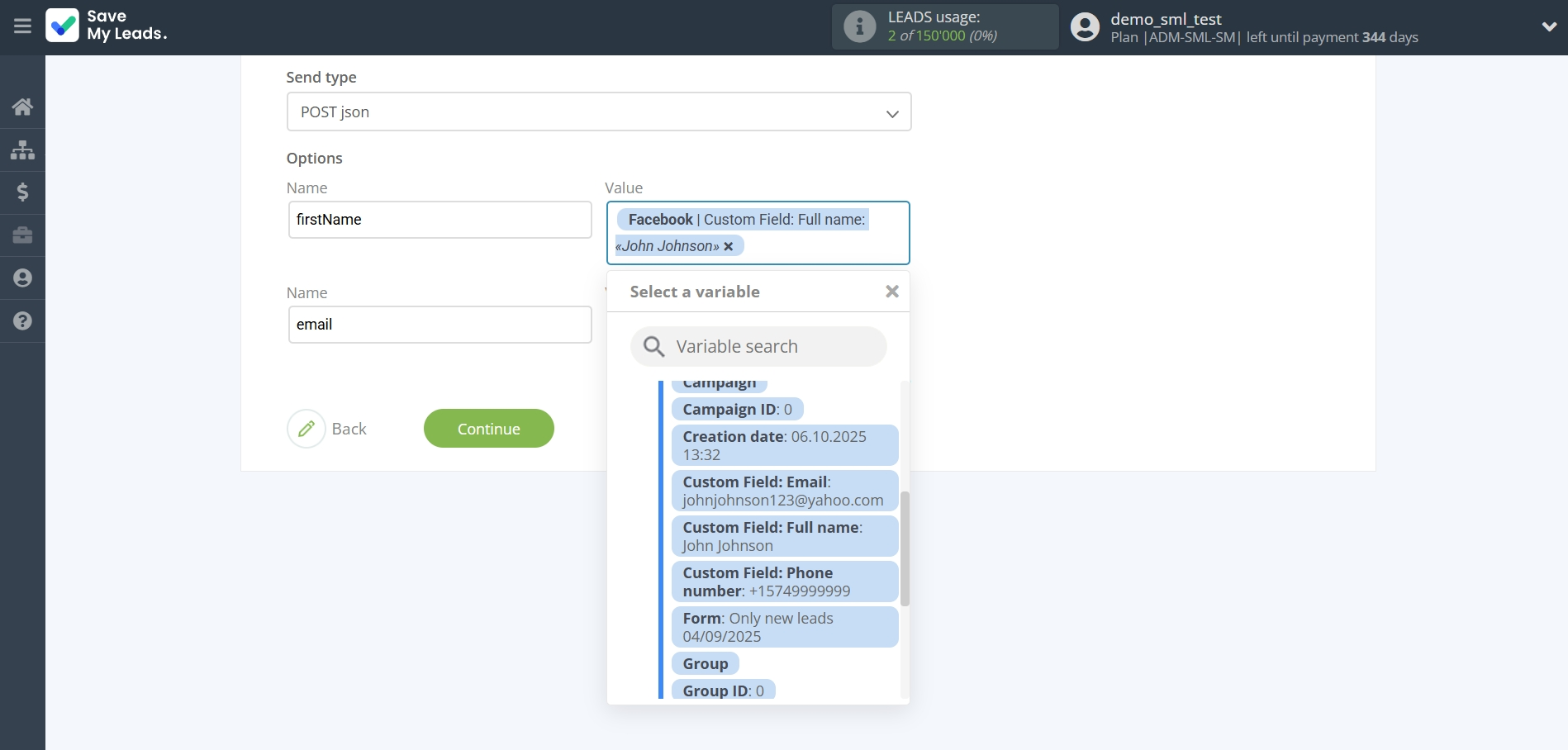 How to Connect Facebook with ProveSource | Assigning fields