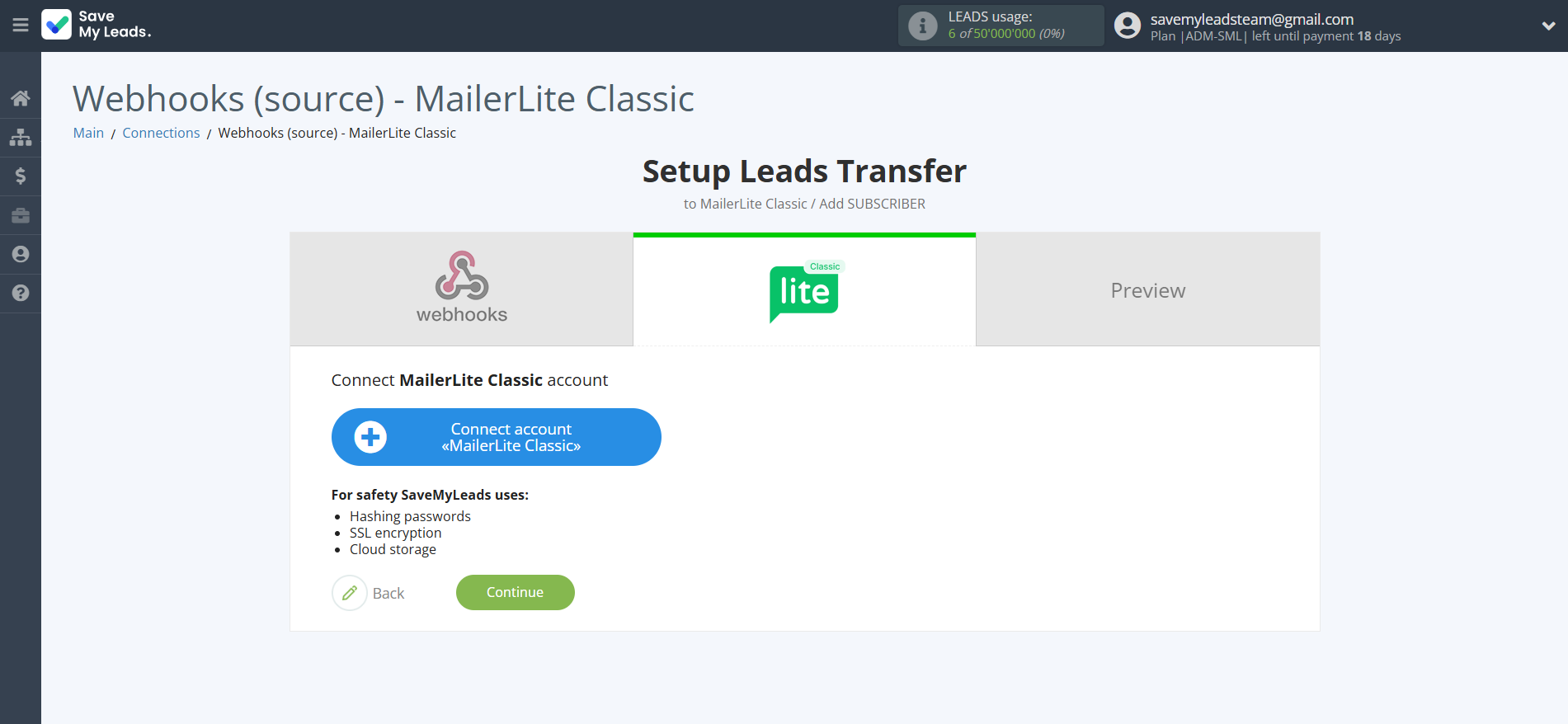 How to Connect Webhooks with MailerLite Classic | Data Destination account connection How to Connect Webhooks with MailerLite Classic | Data Destination account connection