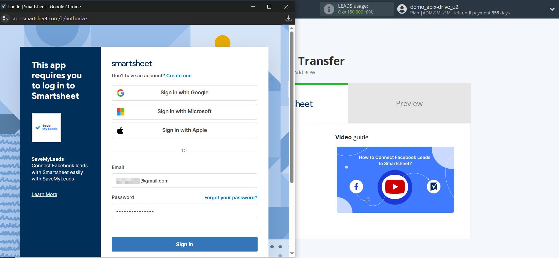 How to Connect Facebook with Smartsheet | Data Destination account connection How to Connect Facebook with Smartsheet | Data Destination account connection