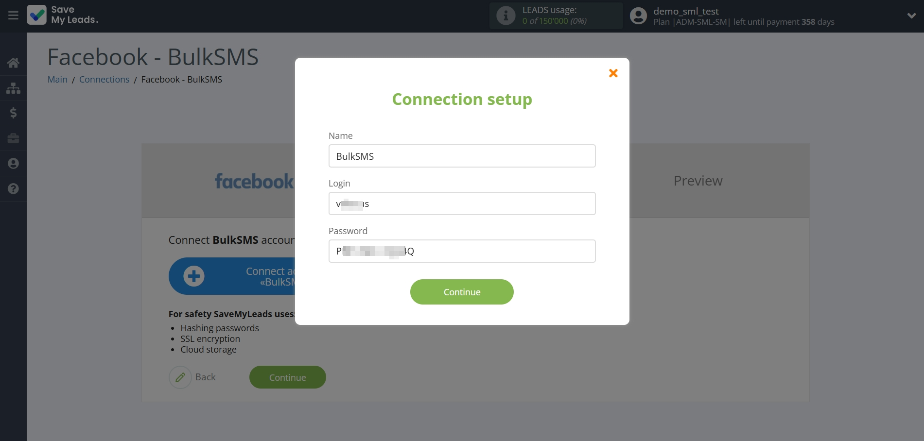 How to Connect Facebook with BulkSMS | Data Destination account connection How to Connect Facebook with BulkSMS | Data Destination account connection