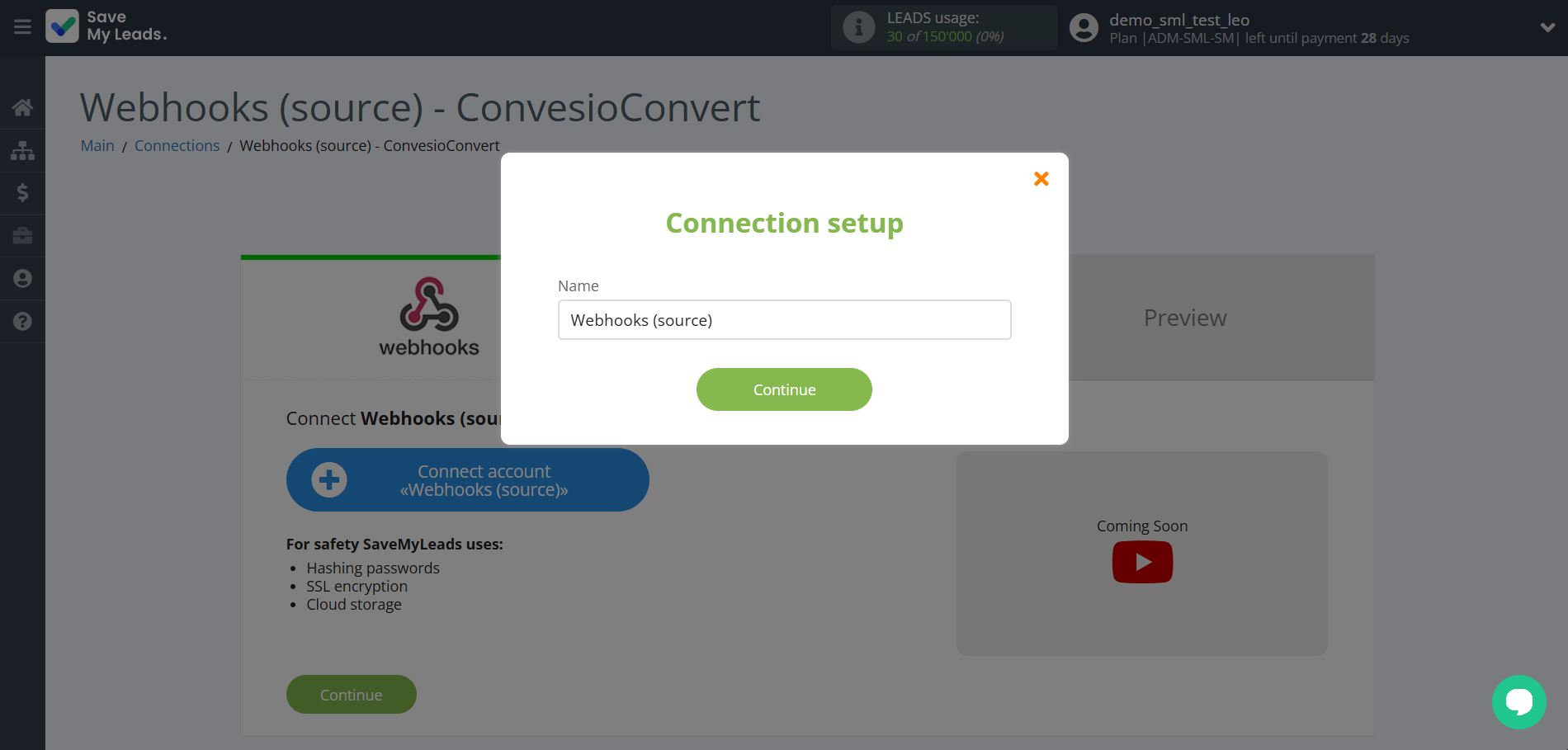 How to Connect Webhooks with ConvesioConvert | Data Source account connection How to Connect Webhooks with ConvesioConvert | Data Source account connection