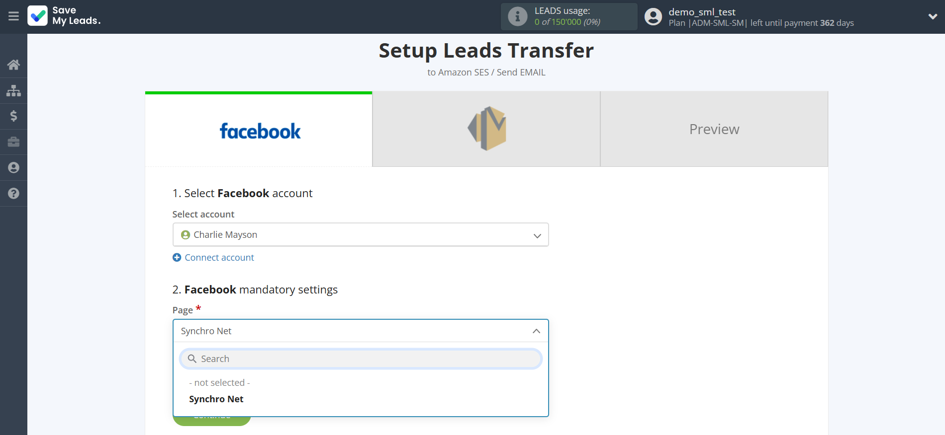 How to Connect Facebook with Amazon SES | Data Source account connection How to Connect Facebook with Amazon SES | Data Source account connection
