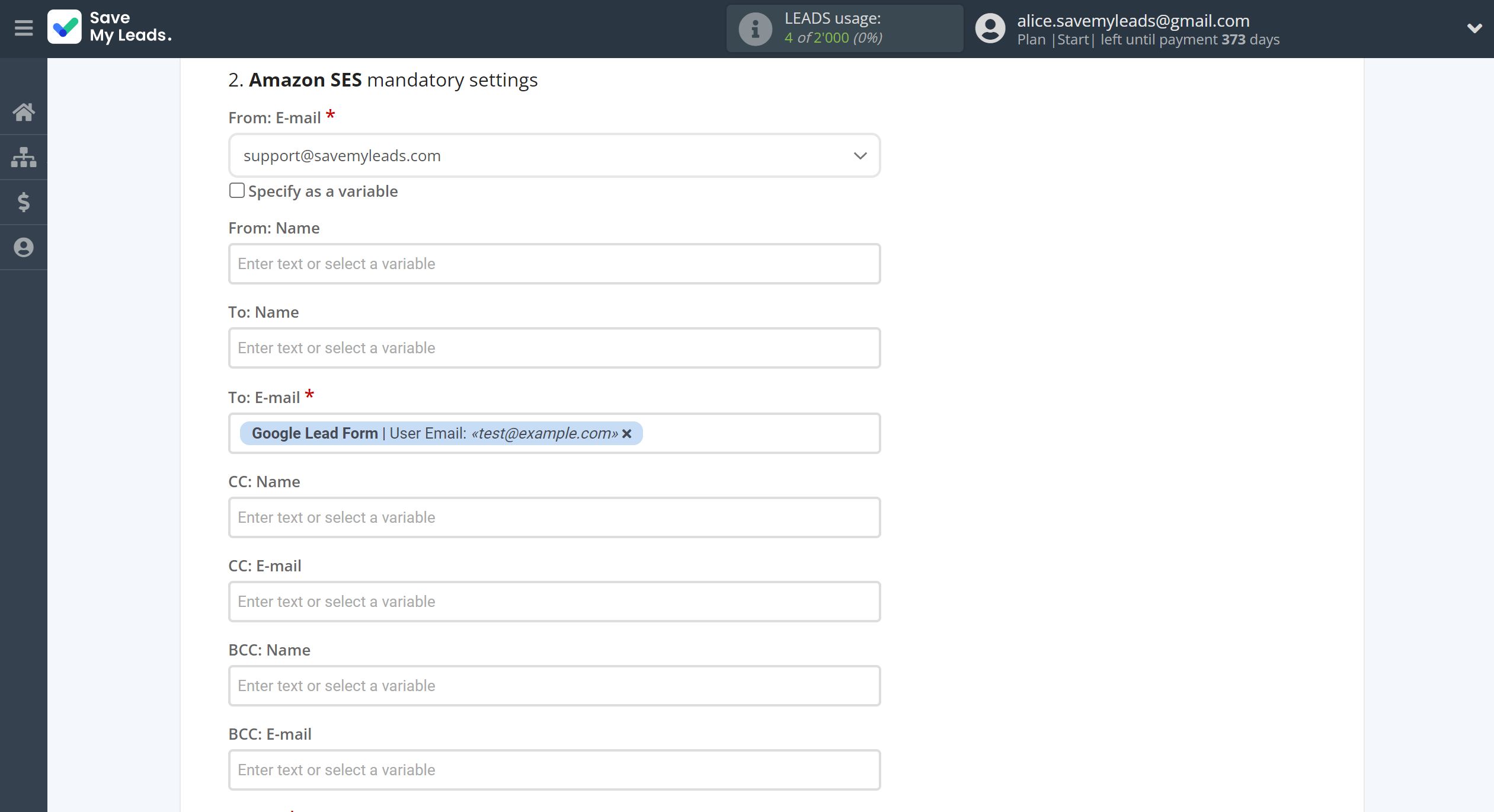 How to Connect Google Lead Form with Amazon SES | Assigning fields How to Connect Google Lead Form with Amazon SES | Assigning fields