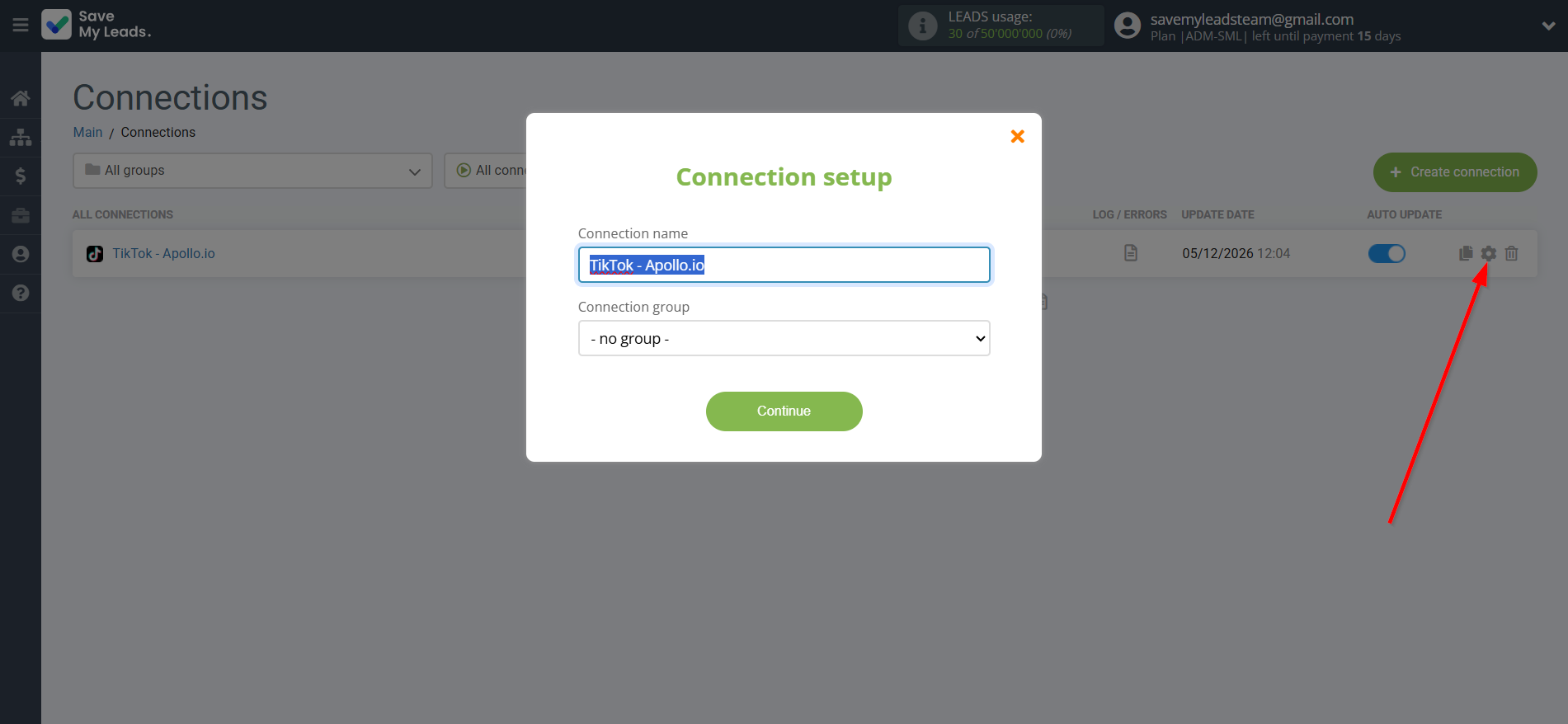 How to Connect TikTok with Apollo.io Create Contacts | Name and group connection