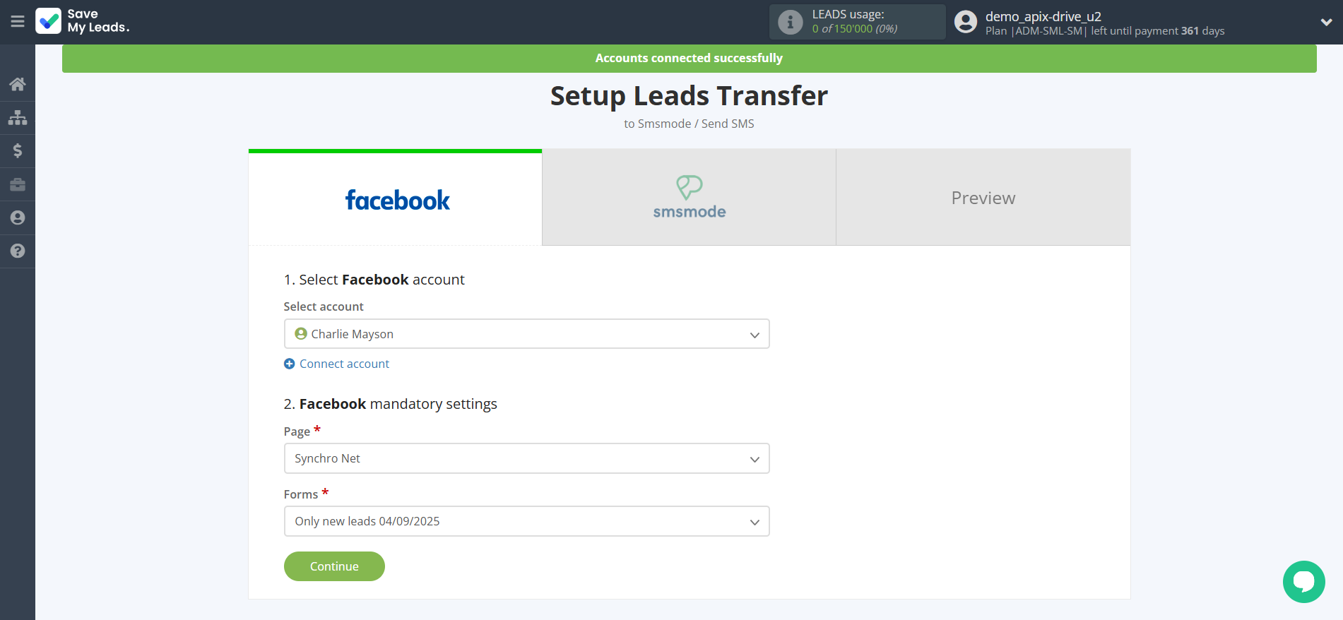 How to Connect Facebook with Smsmode | Data Source account connection How to Connect Facebook with Smsmode | Data Source account connection