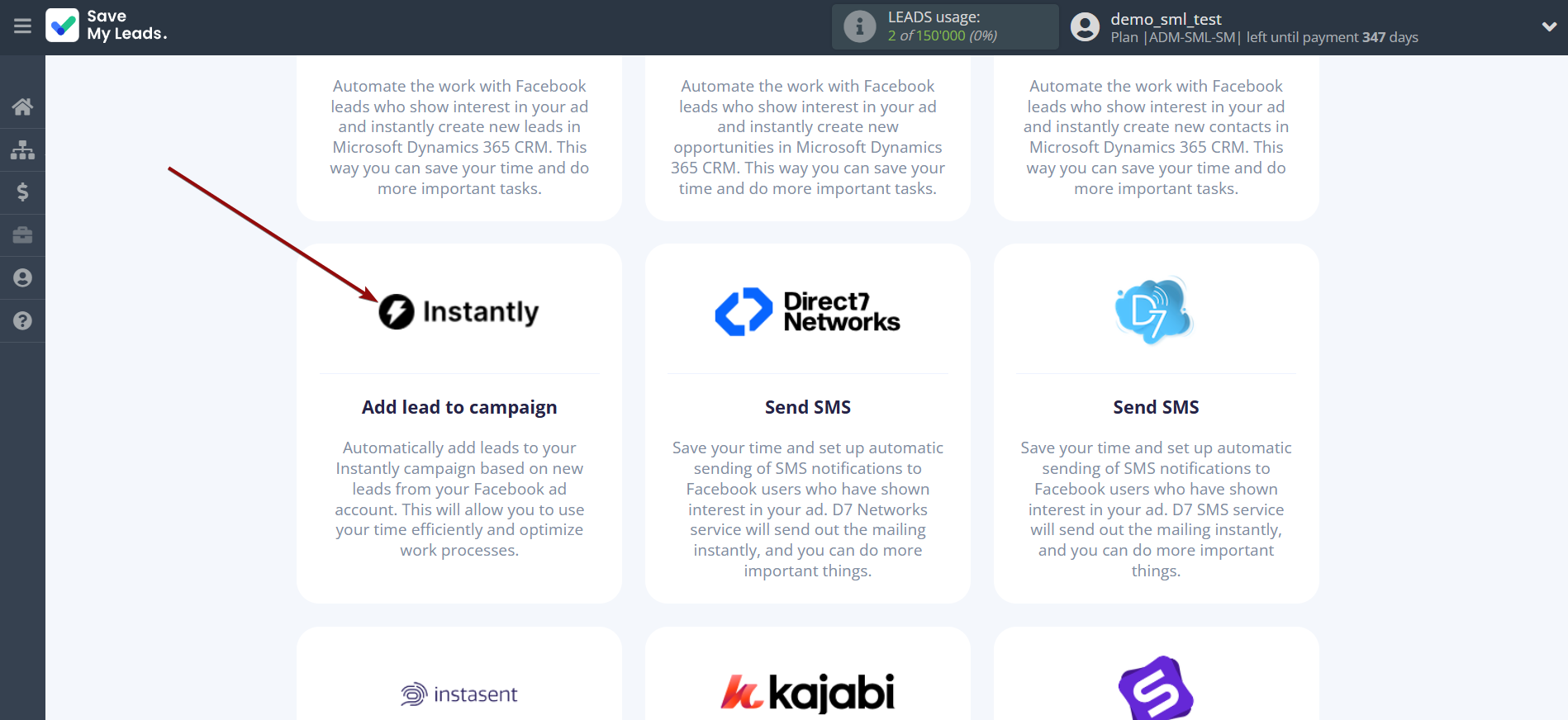 How to Connect Facebook with Instantly Add lead to campaign | Data Destination system selection How to Connect Facebook with Instantly Add lead to campaign | Data Destination system selection