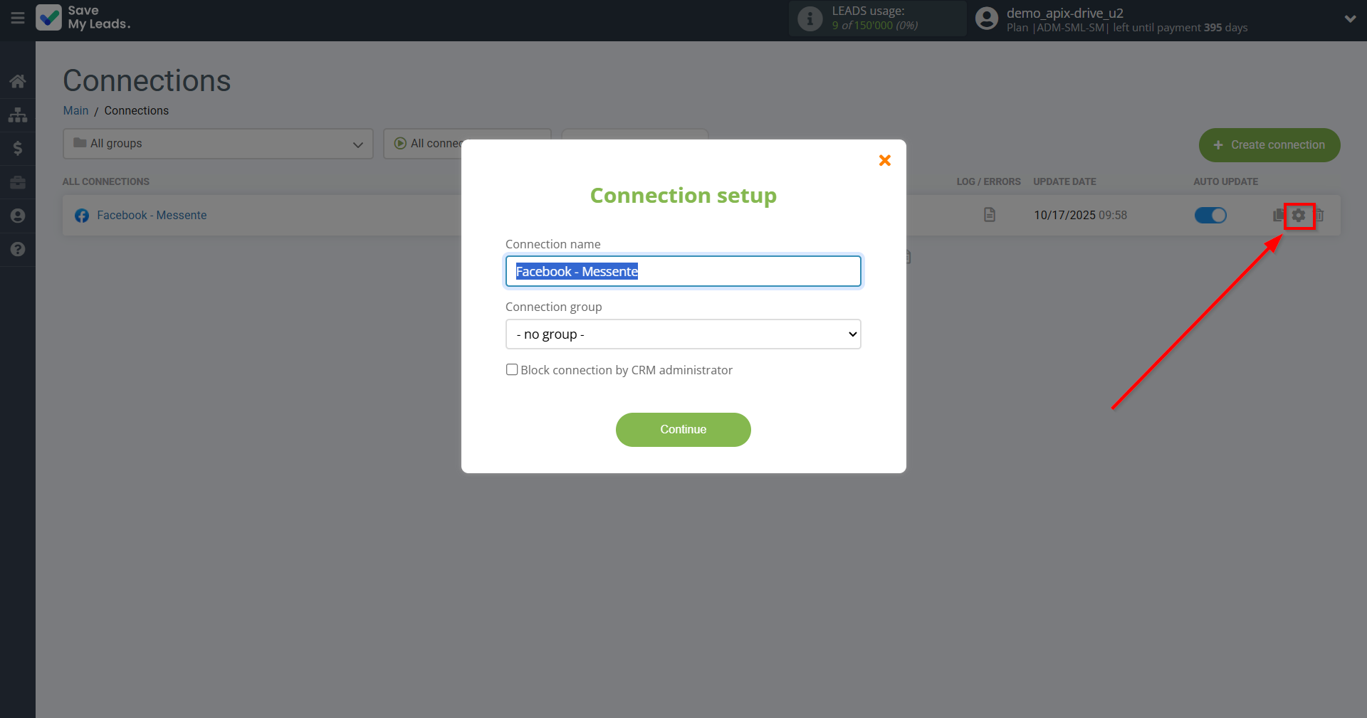 How to Connect Facebook with Messente | Name and group connection