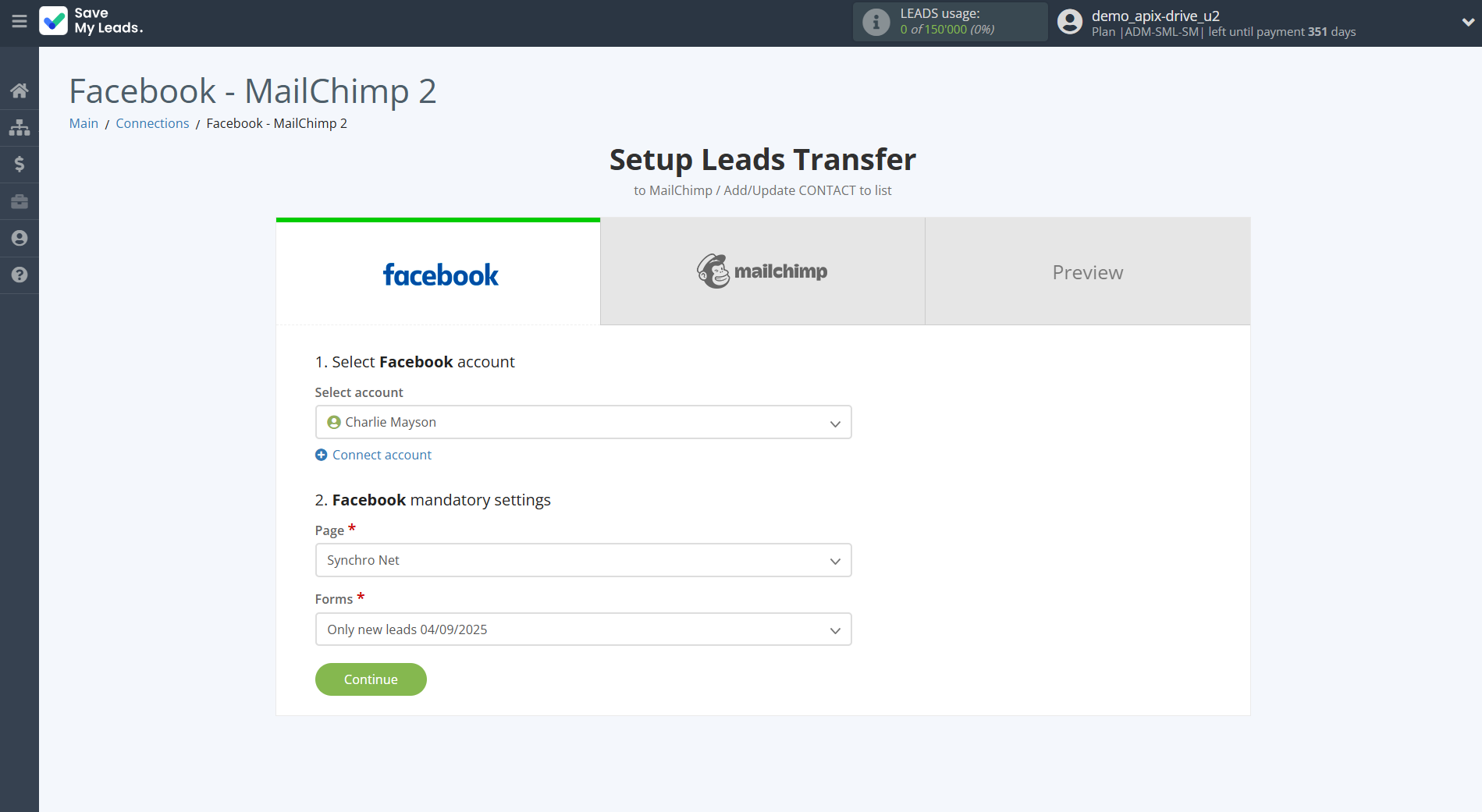 How to Connect Facebook with MailChimp | Data Source account connection How to Connect Facebook with MailChimp | Data Source account connection