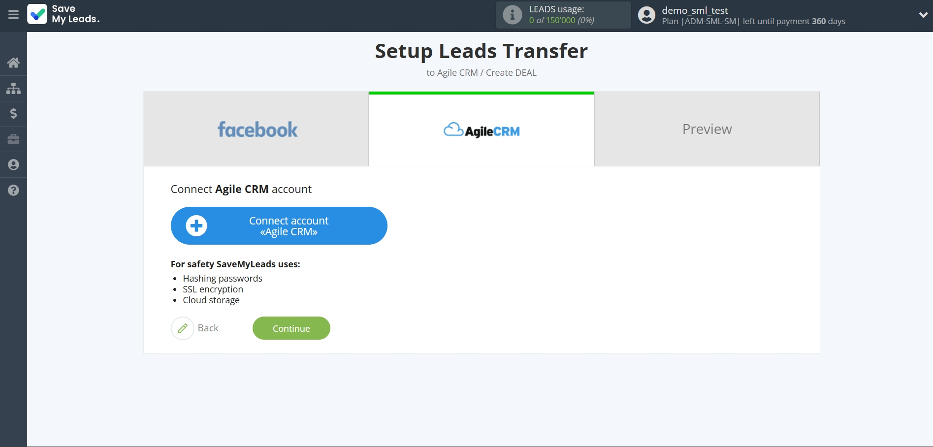 How to Connect Facebook with AgileCRM Create Deal | Data Destination account connection How to Connect Facebook with AgileCRM Create Deal | Data Destination account connection