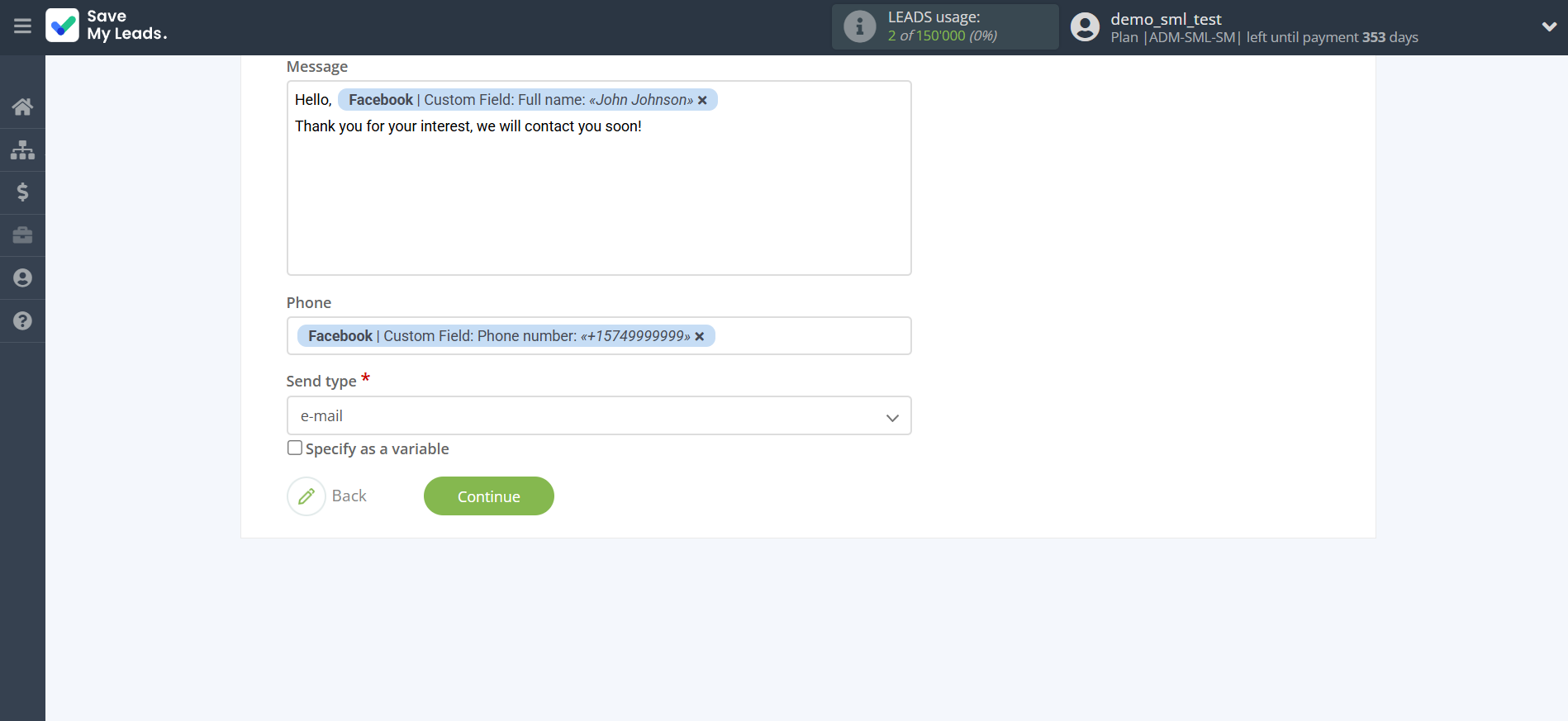 How to Connect Facebook with GoReminders | Assigning fields