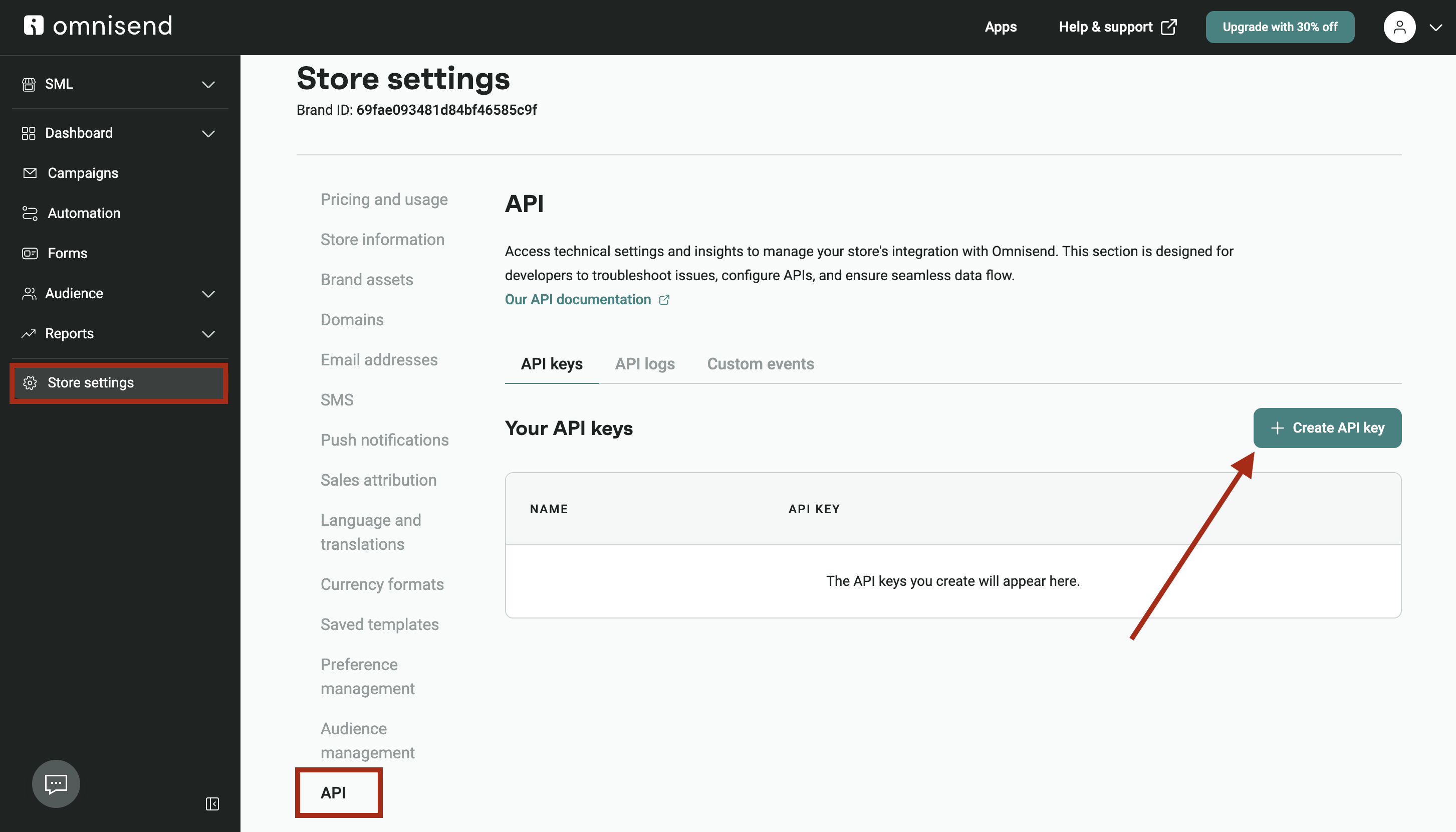 How to Connect Facebook with Omnisend Create Contact | Data Destination account connection